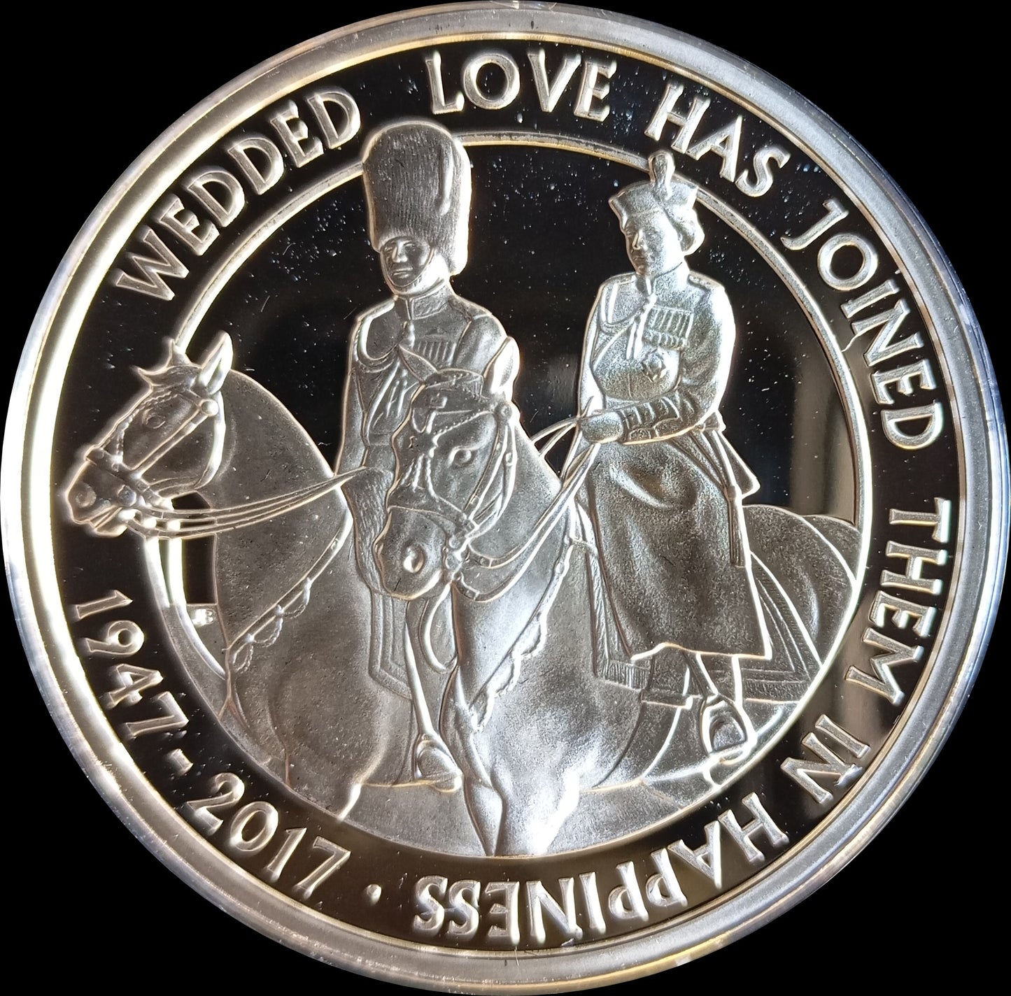 THE PLATINUM WEDDING ANNIVERSARY, 1 oz Silver Proof, 5 £, 2017