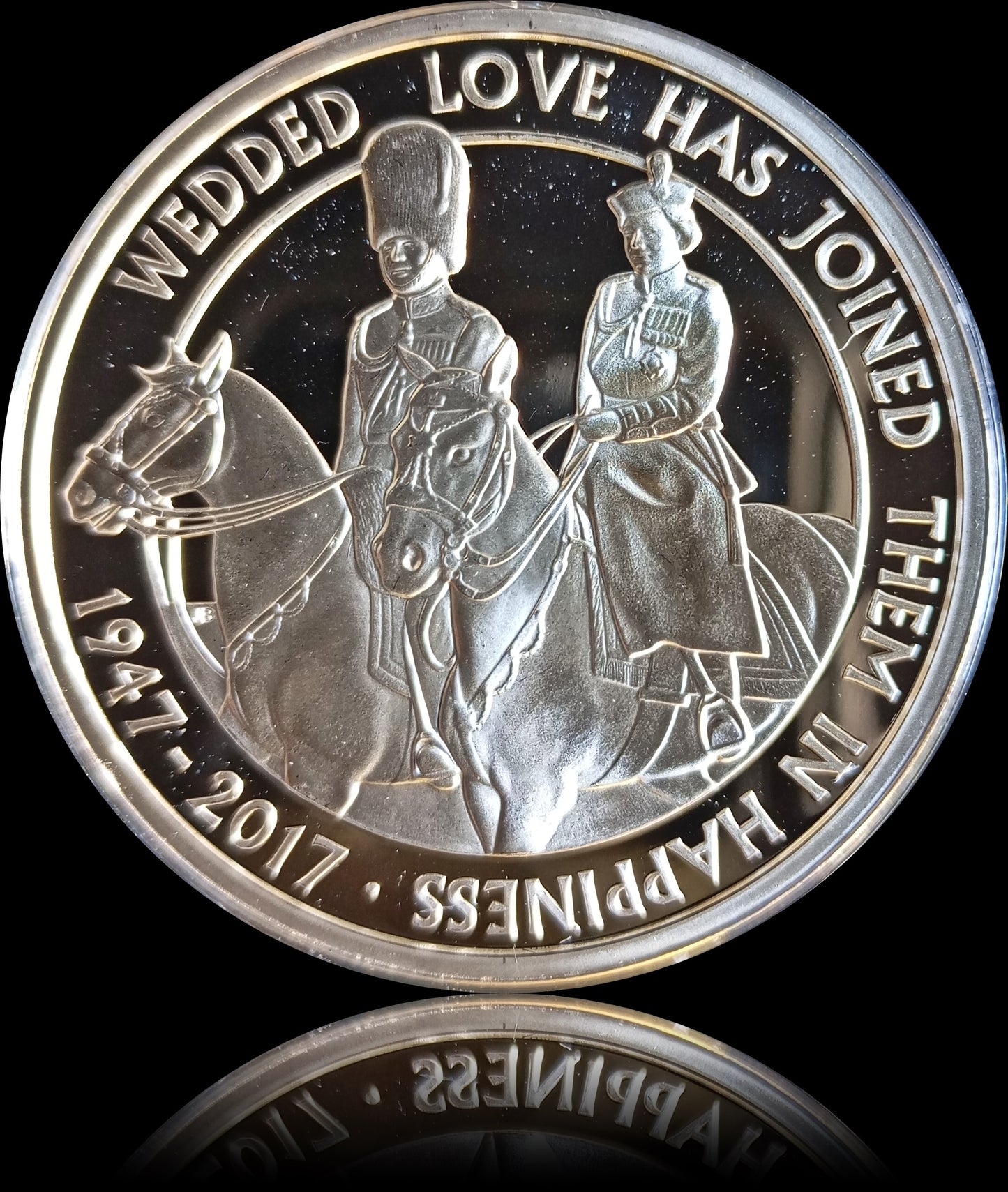 THE PLATINUM WEDDING ANNIVERSARY, 1 oz Silver Proof, 5 £, 2017