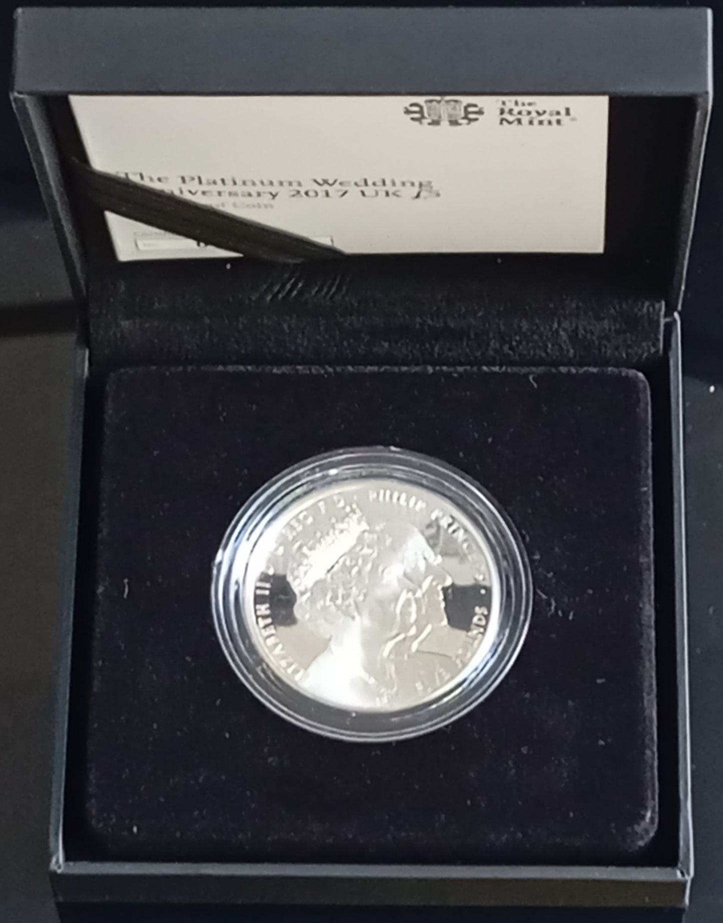 THE PLATINUM WEDDING ANNIVERSARY, 1 oz Silver Proof, 5 £, 2017