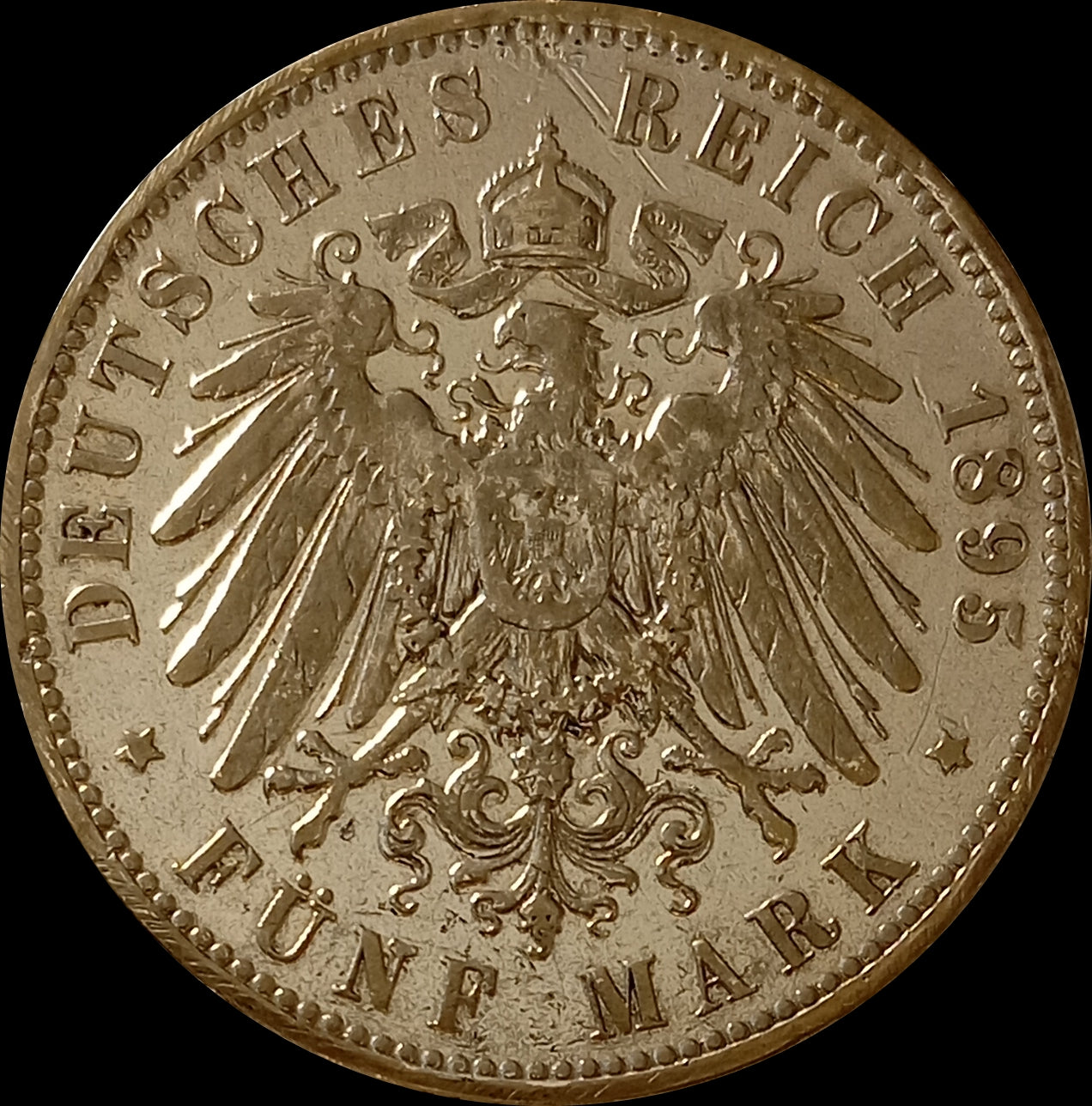 5 Mark Sachsen 1895 E Silber, König Albert, Deutsches Kaiserreich, Jaeger-Nr. 125