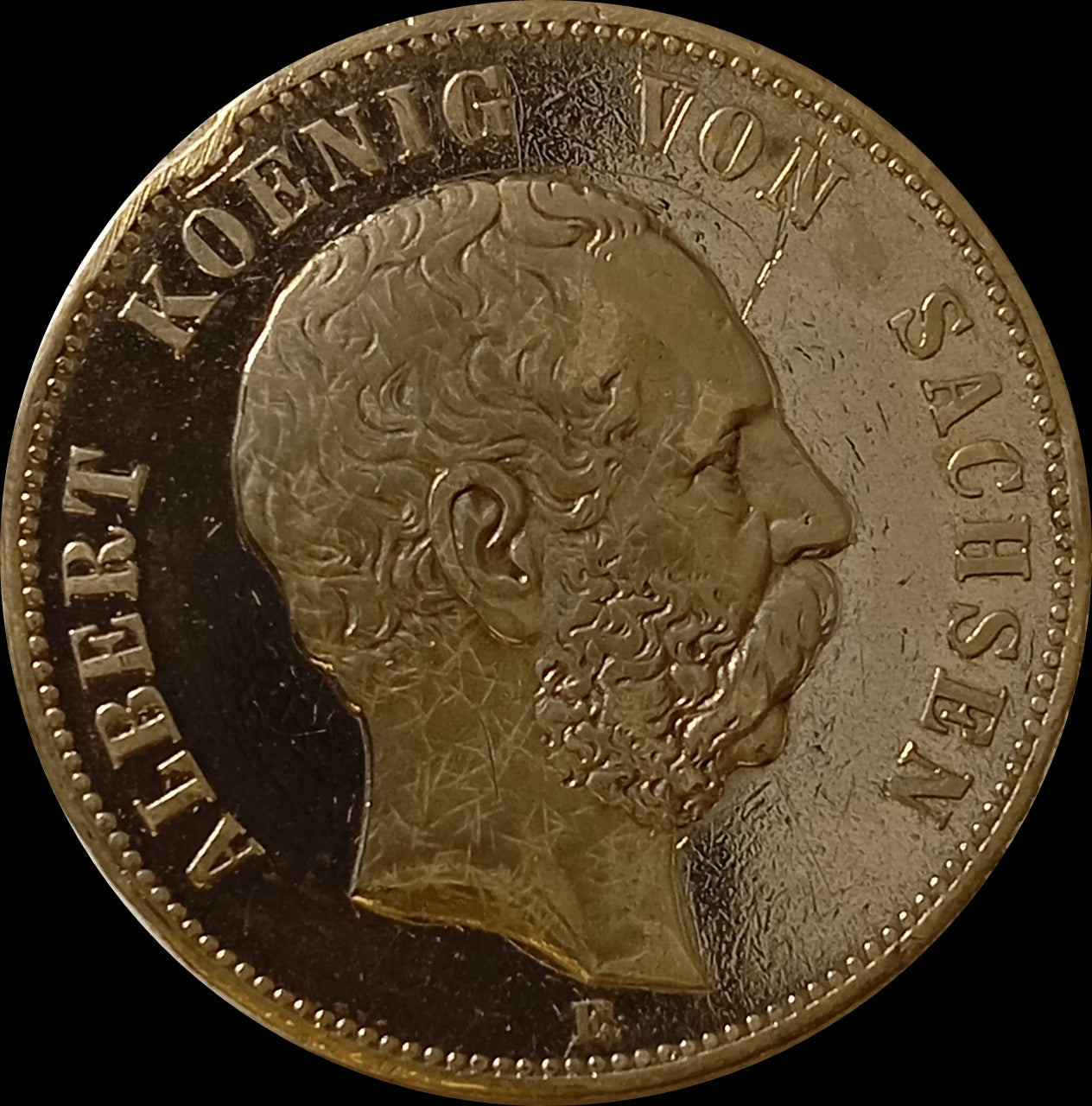 5 Mark Sachsen 1895 E Silber, König Albert, Deutsches Kaiserreich, Jaeger-Nr. 125