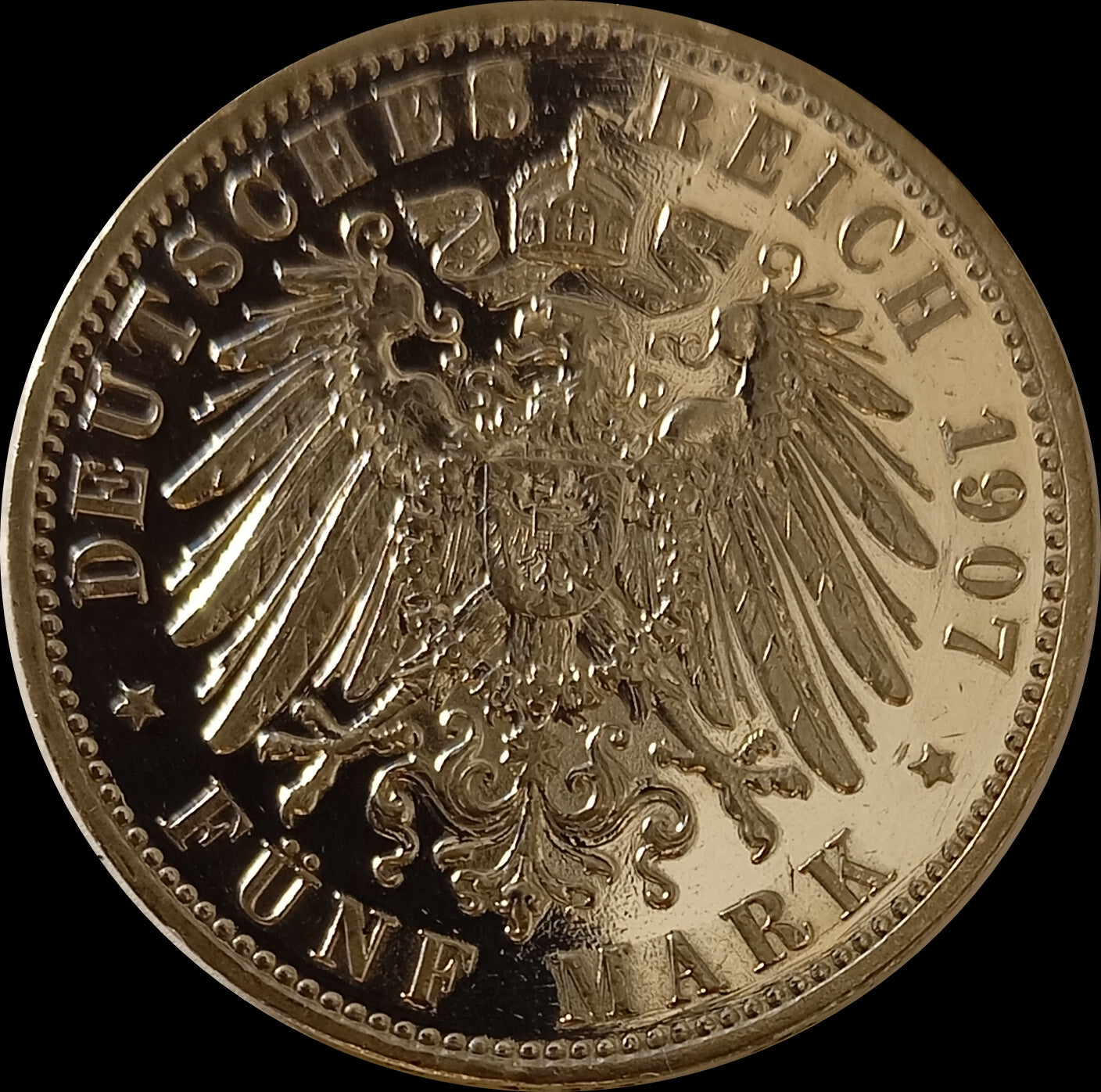 5 Mark Sachsen 1907 E Silber, König Friedrich August, Deutsches Kaiserreich, Jaeger-Nr. 136