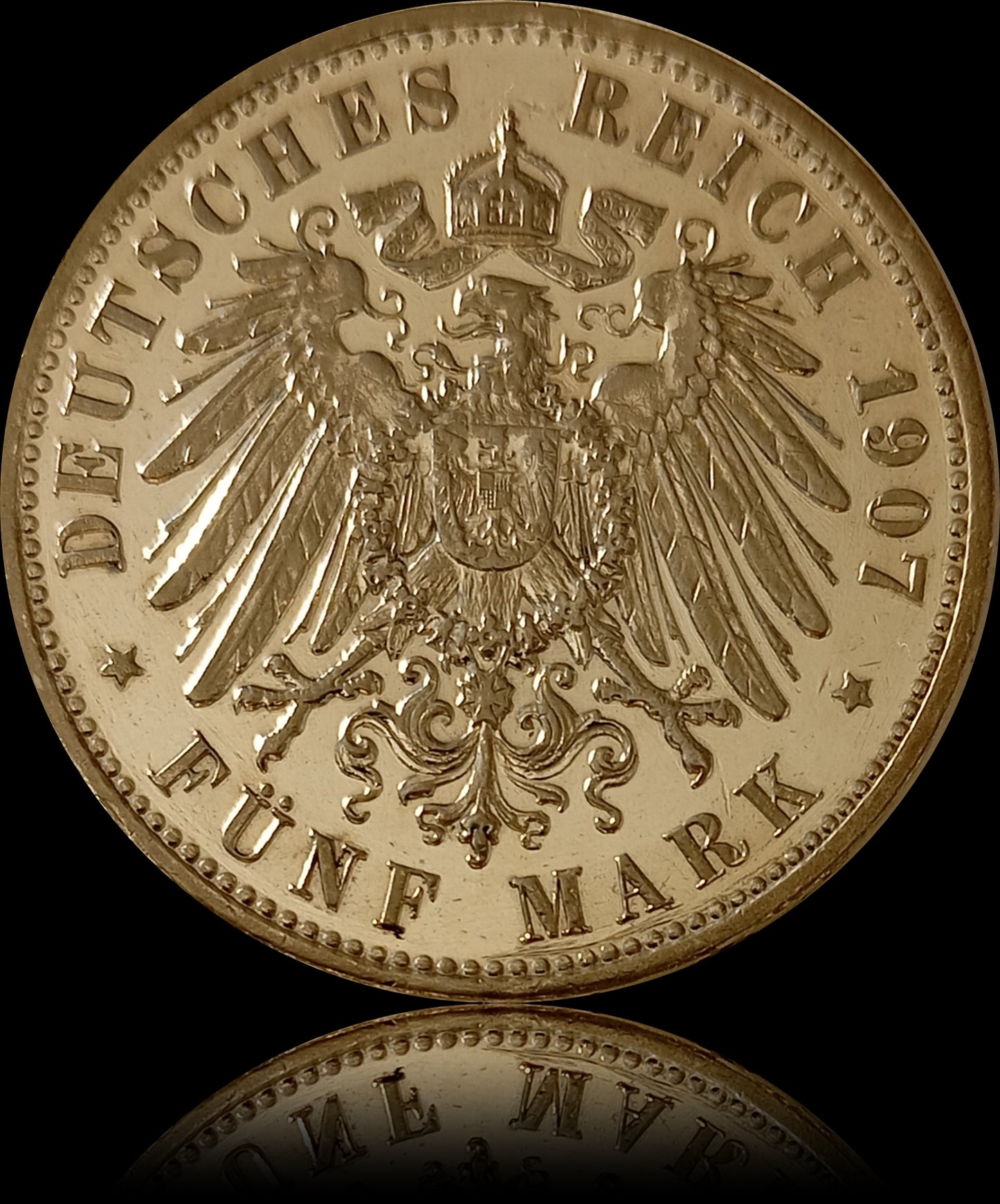 5 Mark Sachsen 1907 E Silber, König Friedrich August, Deutsches Kaiserreich, Jaeger-Nr. 136