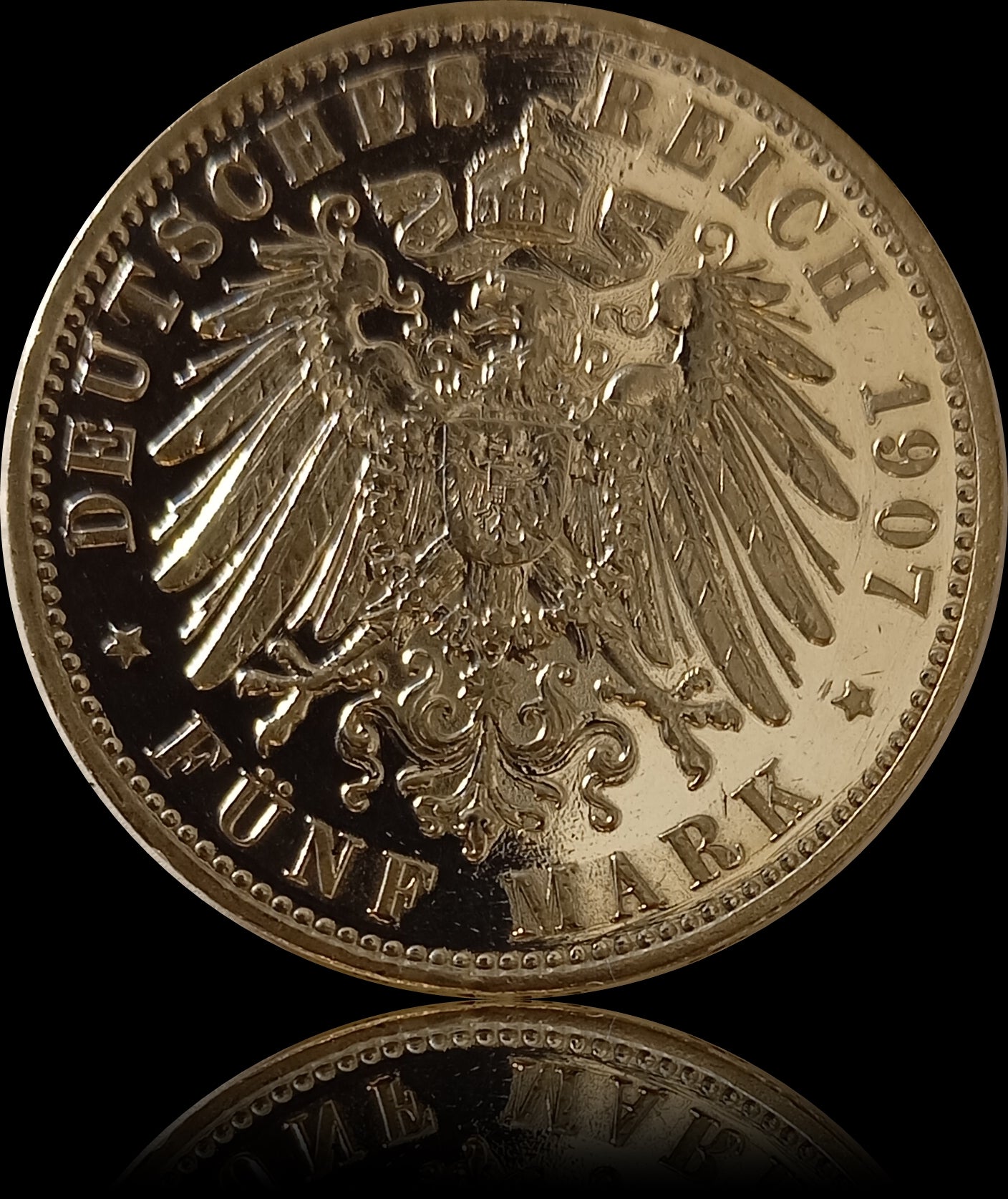 5 Mark Sachsen 1907 E Silber, König Friedrich August, Deutsches Kaiserreich, Jaeger-Nr. 136