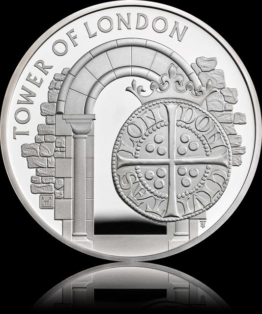 THE ROYAL MINT, Serie Tower of London, 5£, Silver Proof Piedfort, 2020
