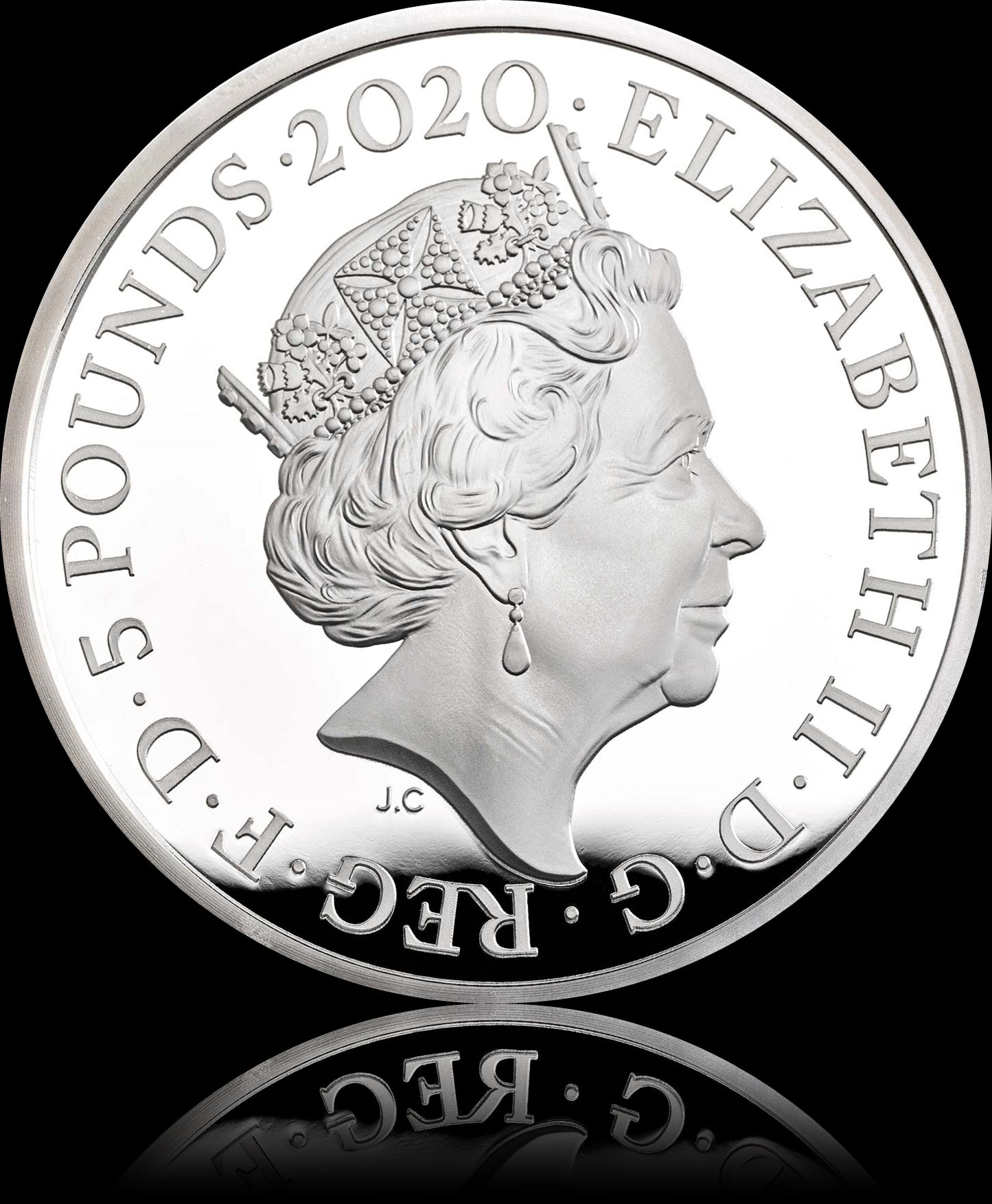 THE ROYAL MENAGERIE, Serie Tower of London, 5£, Silver Proof Piedfort, 2020