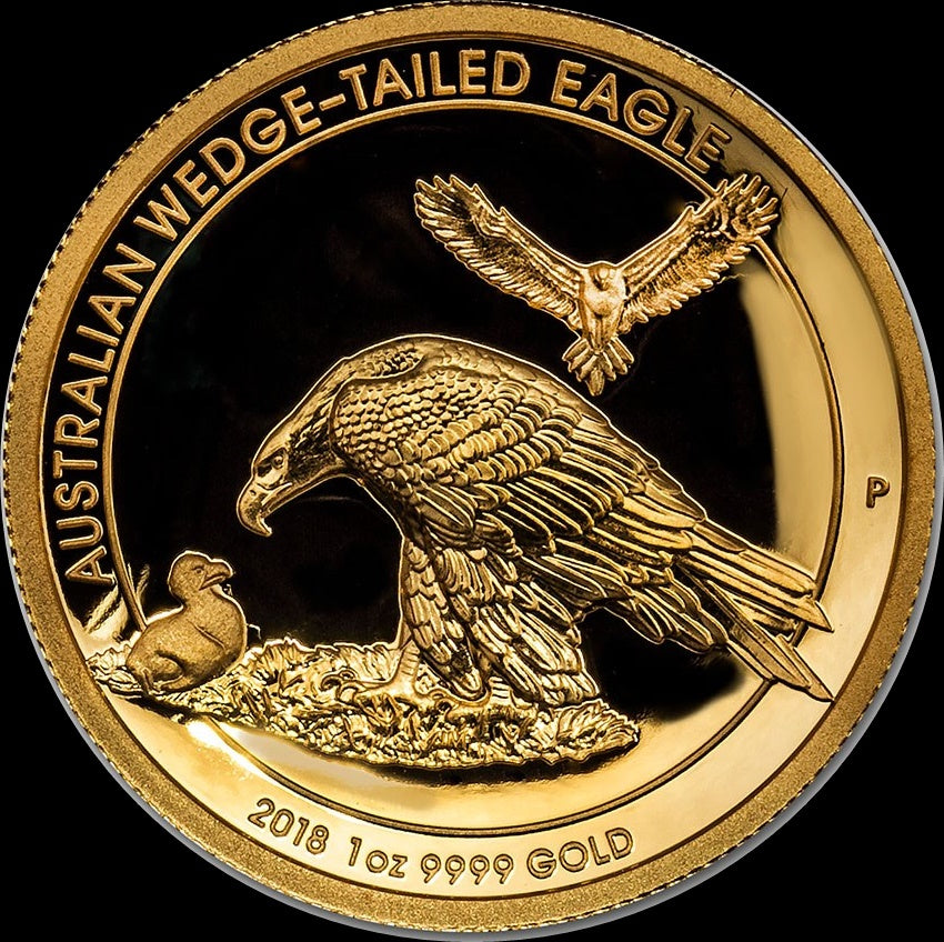 Wedge Tailed Eagle 2018, Serie 1 oz Gold Wedge Tailed Eagle Proof 100$, 2018