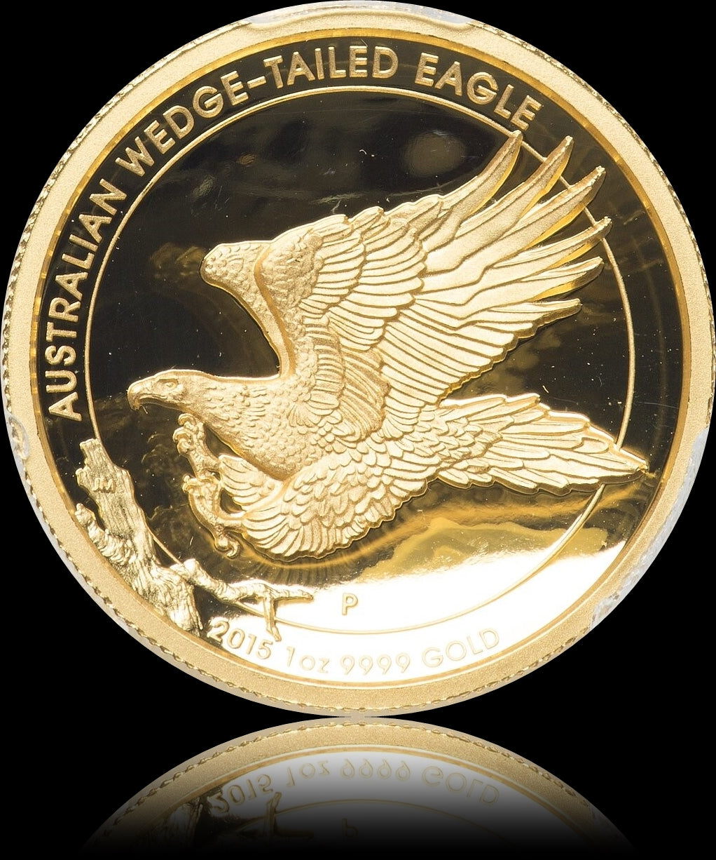 Wedge Tailed Eagle 2015, Serie 1 oz Gold PCGS 70, Wedge Tailed Eagle , 100$, 2015