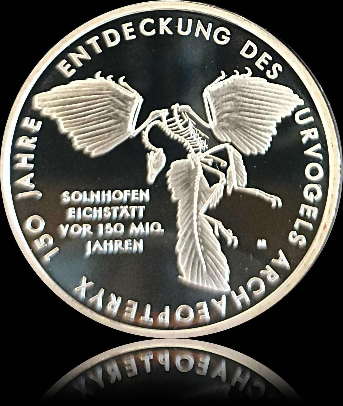 150 JARE ENDECKUNG ARCHEOPTERIX, Serie 10 € Silber Gedenkmünzen Deutschland, Spiegelglanz, 2011