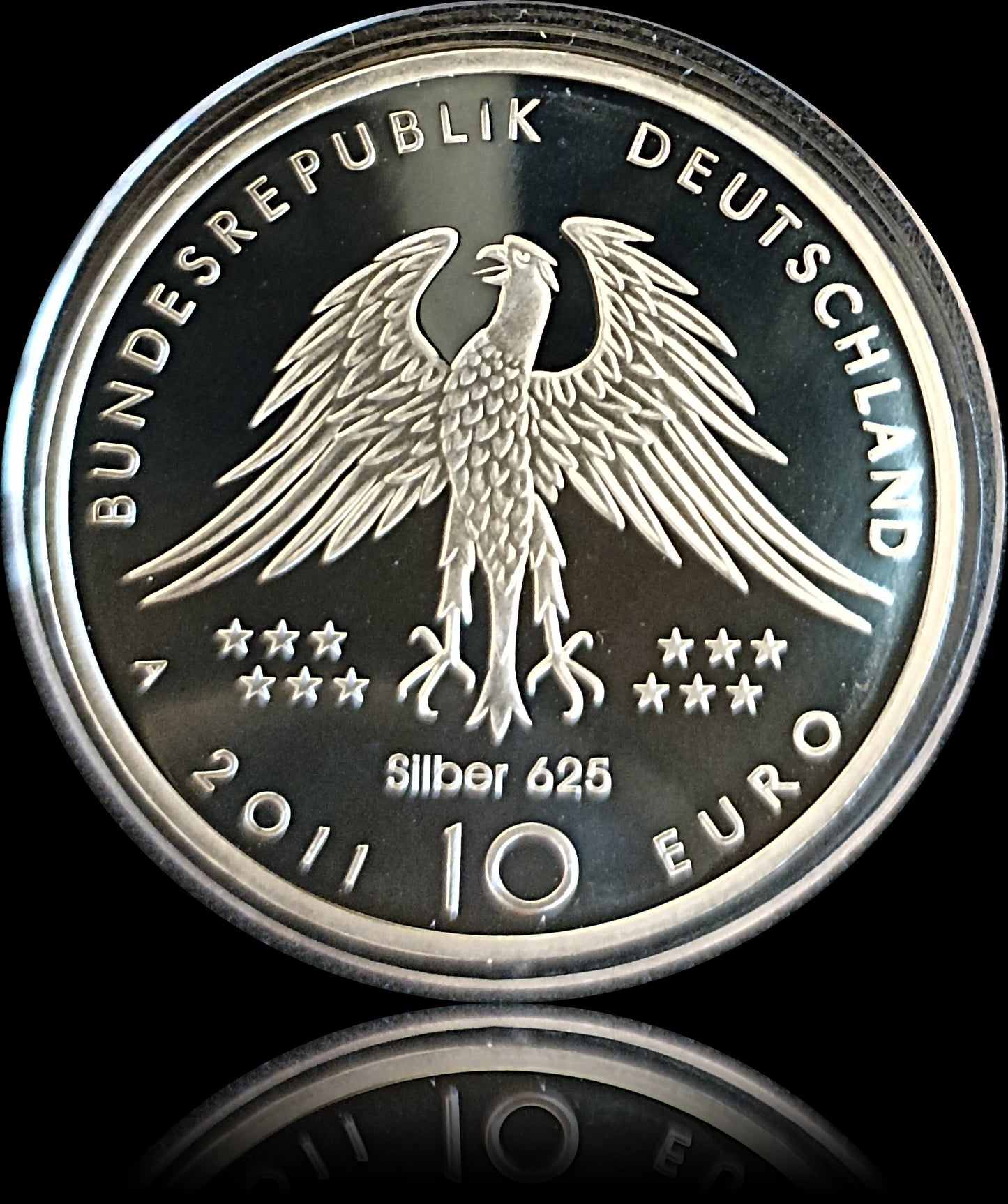 150 JARE ENDECKUNG ARCHEOPTERIX, Serie 10 € Silber Gedenkmünzen Deutschland, Spiegelglanz, 2011