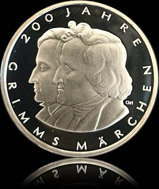 200 JAHRE GRIMMS MÄRCHEN, Serie 10 € Silber Gedenkmünzen Deutschland, Spiegelglanz, 2012