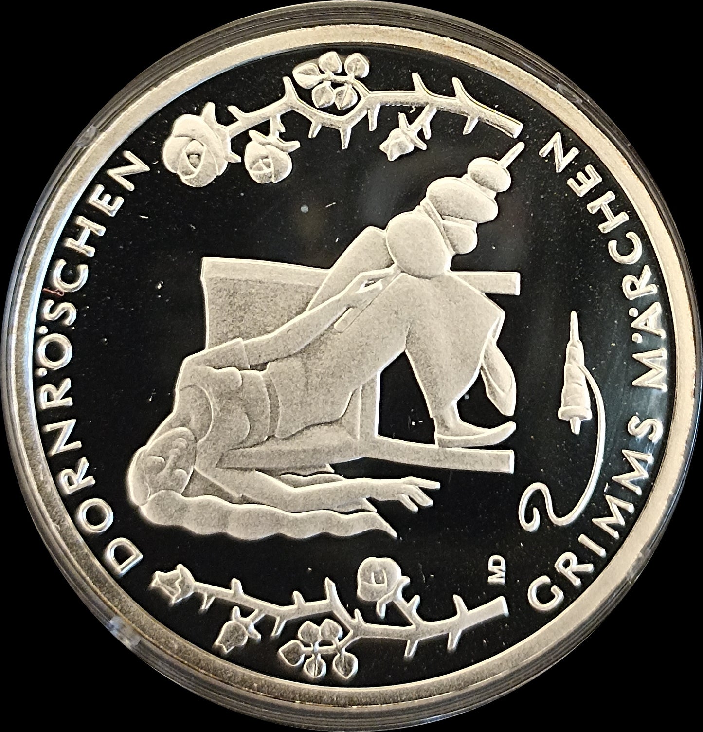 GRIMMS MÄRCHEN "DORNRÖSCHEN", Serie 10 € Silber Gedenkmünzen Deutschland, Spiegelglanz, 2015