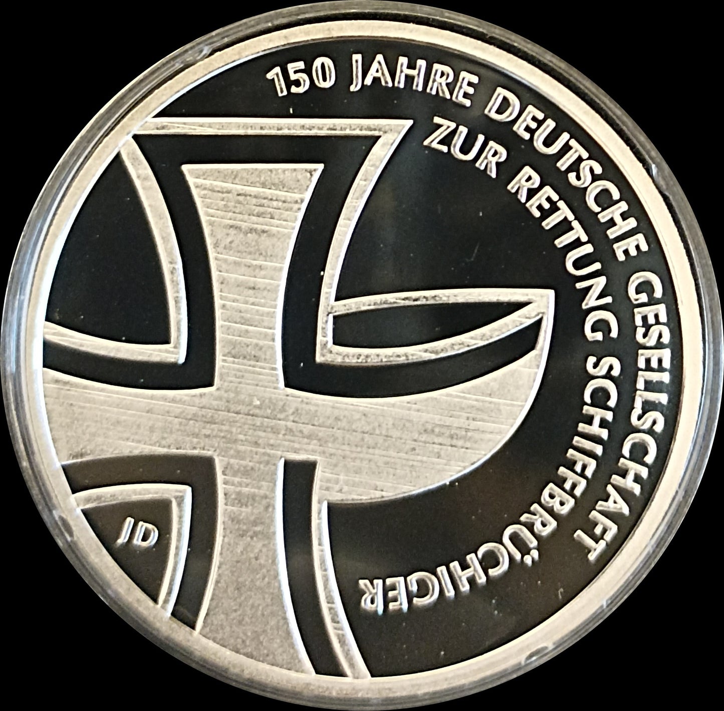 150 JAHRE DEUTSCHE GESELLSCHAFT ZUR RETTUNG SCHIFFBRÜCHIGER, Serie 10 € Silber Gedenkmünzen Deutschland, Spiegelglanz, 2015