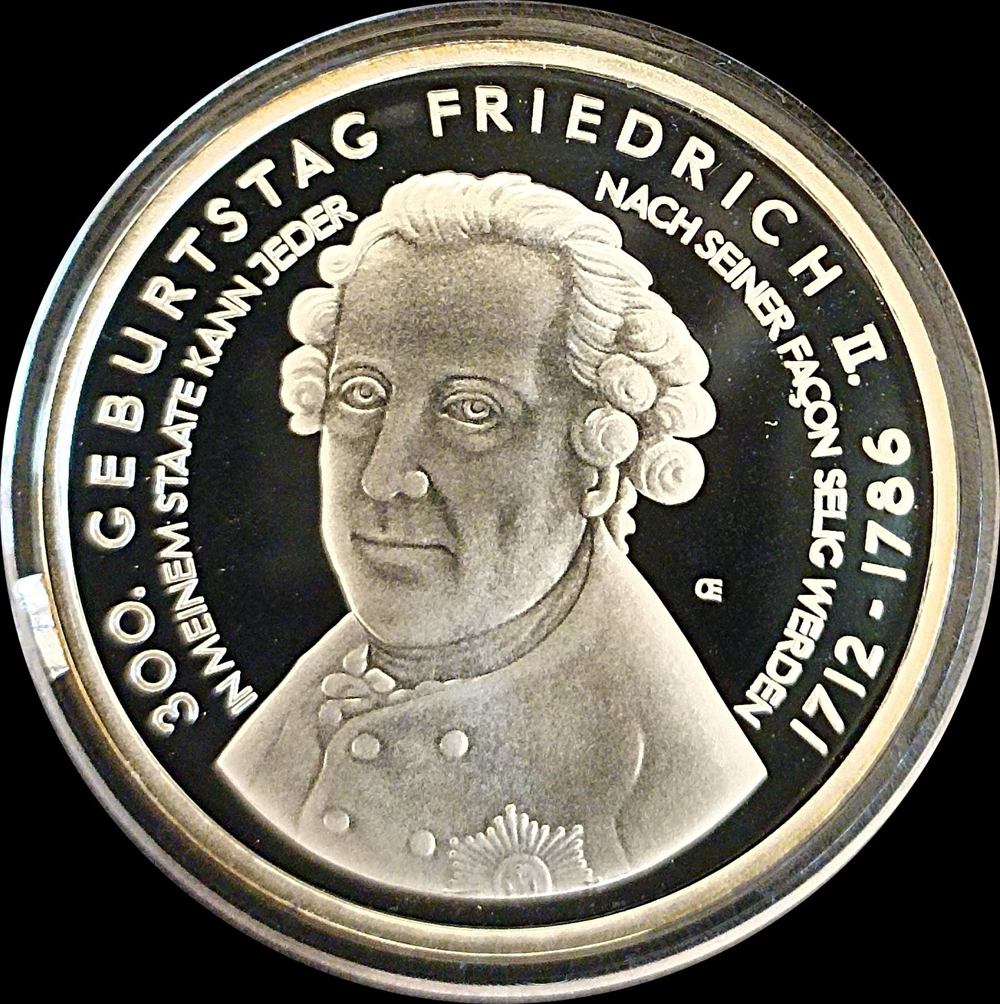 300. GEBUTRSTAG FRIEDRICH II, Serie 10 € Silber Gedenkmünzen Deutschland, Spiegelglanz, 2011