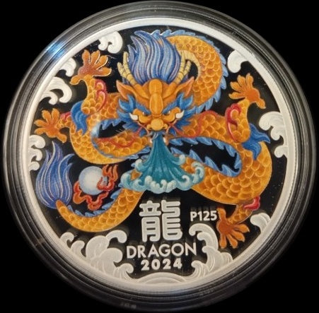 3-COIN SET YEAR OF THE DRAGON, Serie Lunar III 2022, 3 x 1 oz Silber, 3 x 1$, 2024