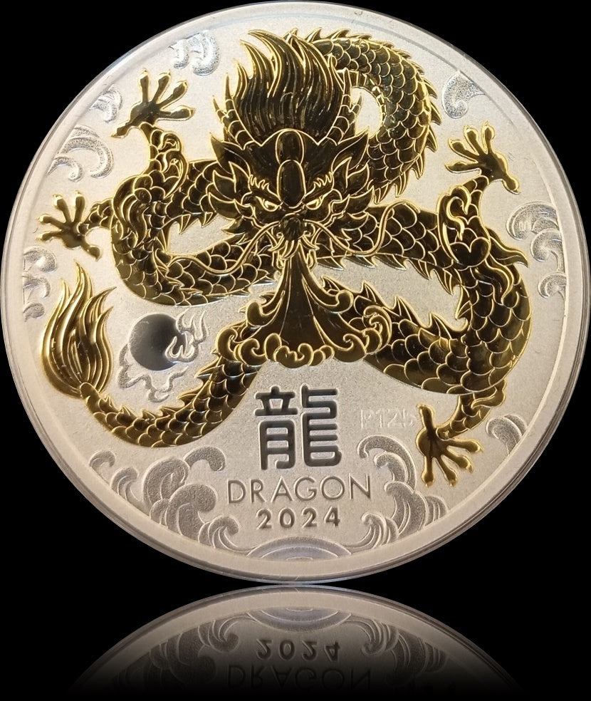 3-COIN SET YEAR OF THE DRAGON, Serie Lunar III 2022, 3 x 1 oz Silber, 3 x 1$, 2024