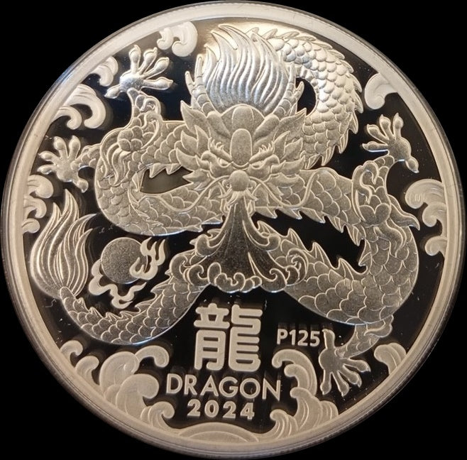 3-COIN SET YEAR OF THE DRAGON, Serie Lunar III 2022, 3 x 1 oz Silber, 3 x 1$, 2024