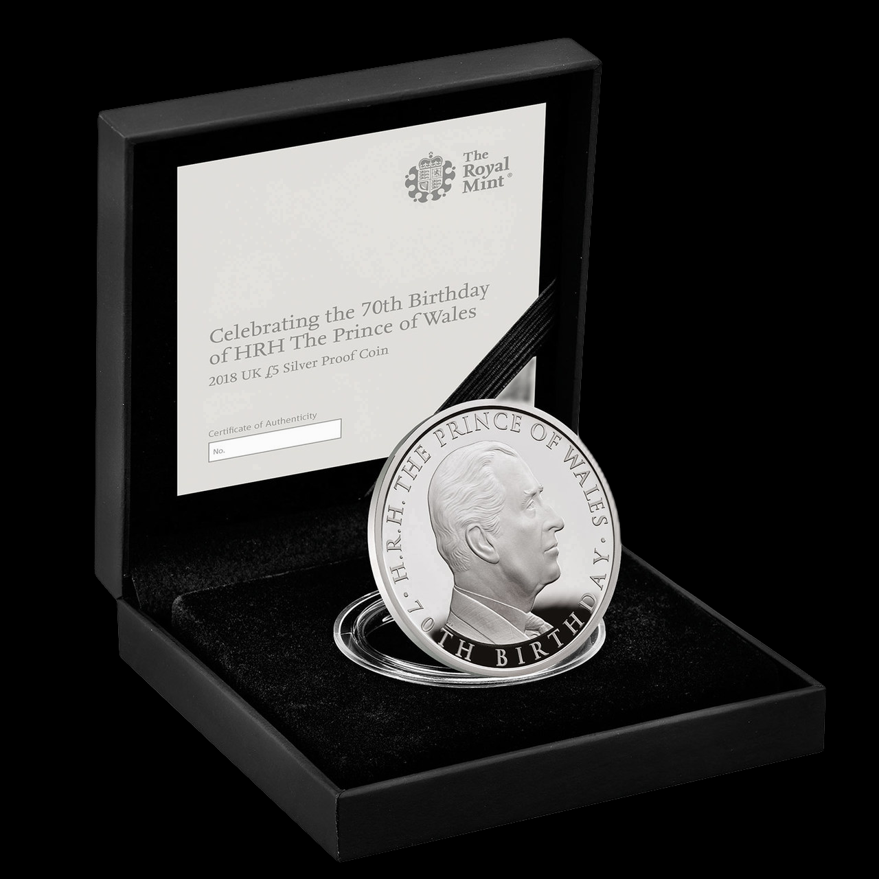 70th ANIVERSARY PRINCE OF WALES, 1 oz Silver Proof, 5 £, 2018