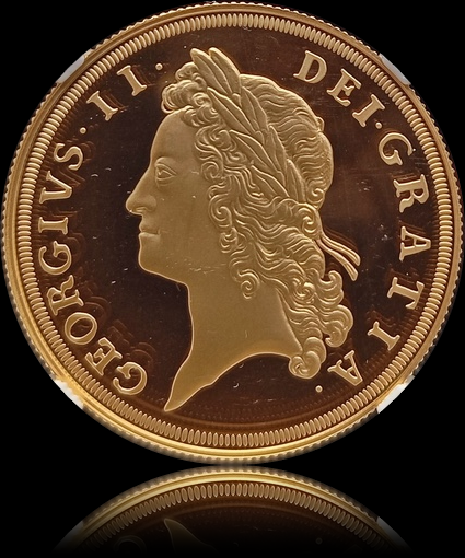 GEORGE II, British Monarch, 1 oz Gold PF 70, 100 £, 2024