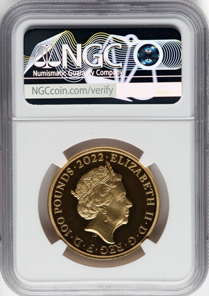 James I, British Monarchs, 1 Oz Gold 100 £, Proof NGC PF 70, 2022