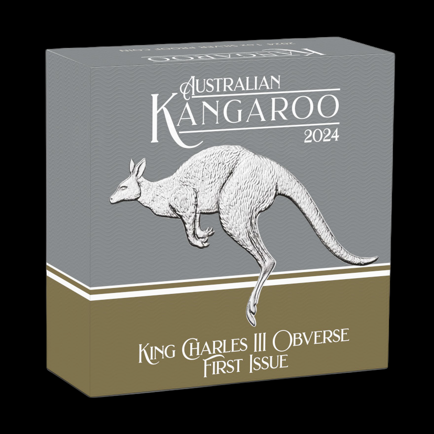 KANGAROO, Serie Perth Mint Australia 1 oz Silber  Proof, 1$, 2024