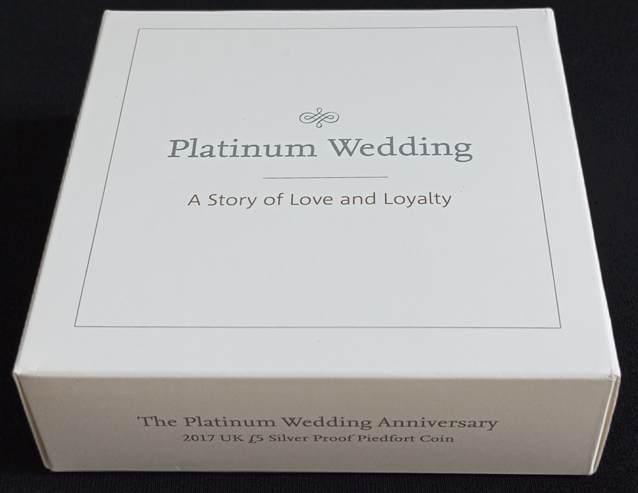 THE PLATINUM WEDDING ANNIVERSARY, 1 oz Silver Piedford Proof, 5 £, 2017