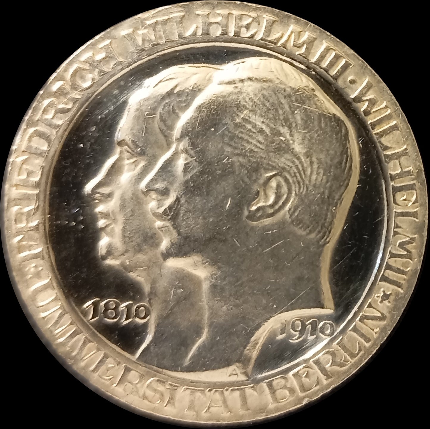 3 Mark Preußen 1910 A Silber, Universität Berlin Preußen Deutsches Kaiserreich, Jaeger-Nr. 107