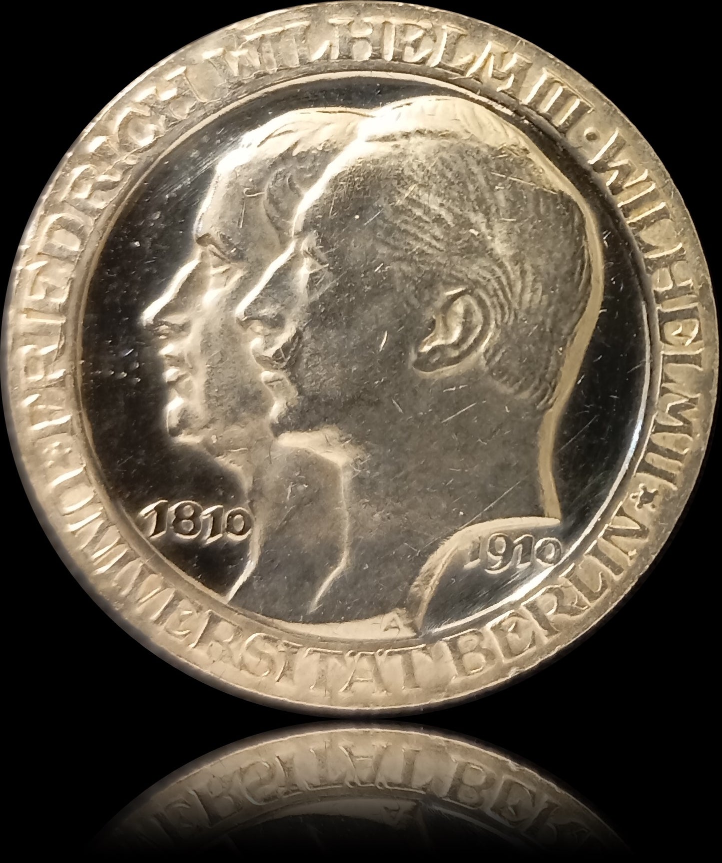 3 Mark Preußen 1910 A Silber, Universität Berlin Preußen Deutsches Kaiserreich, Jaeger-Nr. 107