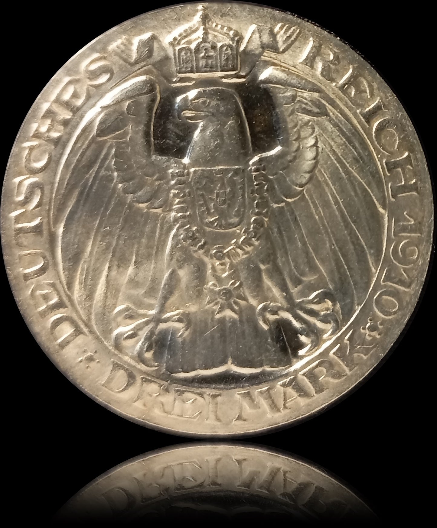 3 Mark Preußen 1910 A Silber, Universität Berlin Preußen Deutsches Kaiserreich, Jaeger-Nr. 107