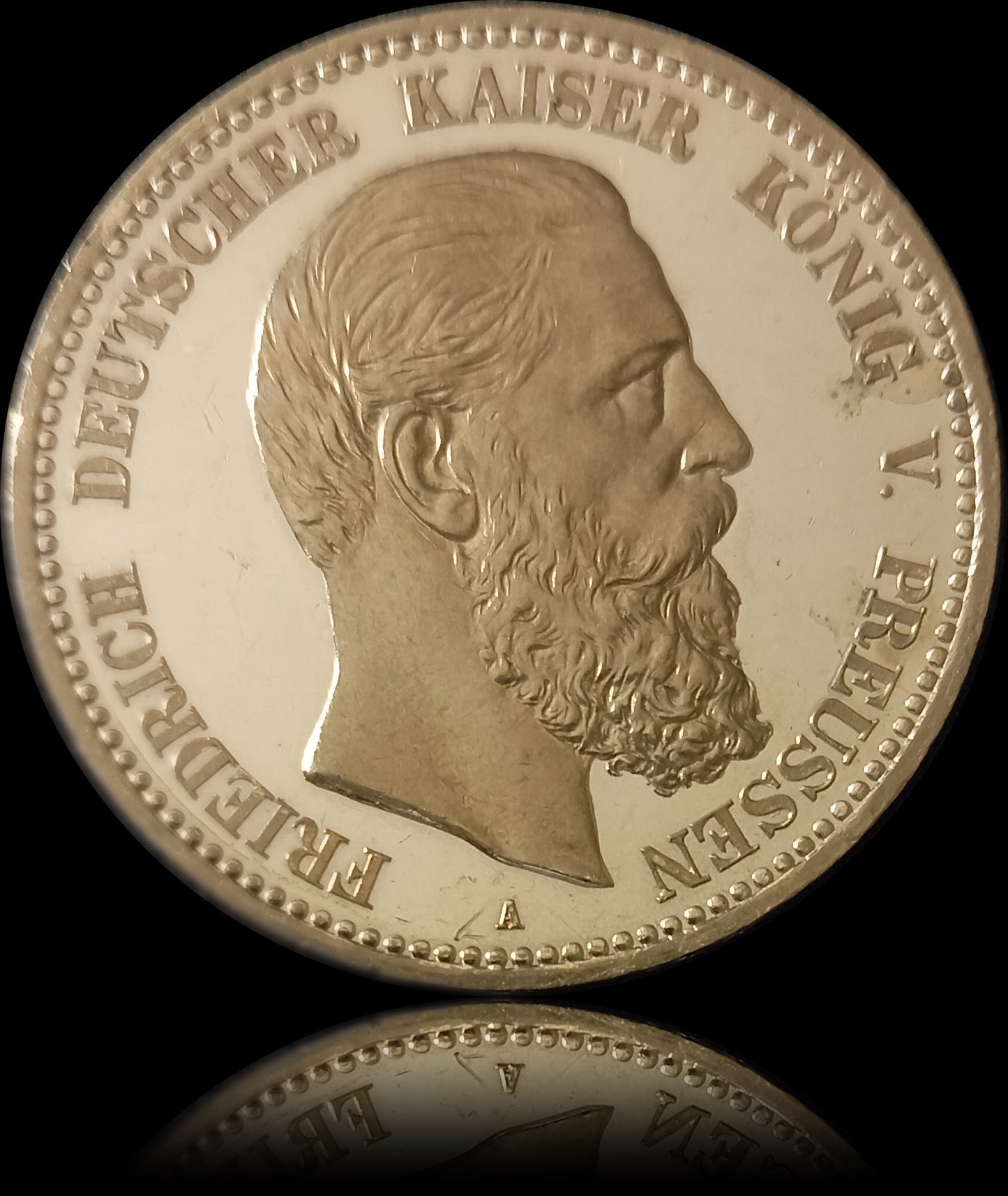 5 Mark Preußen 1888 A Silber, Kaiser Friedrich III. Deutsches Kaiserreich, Jaeger-Nr. 99