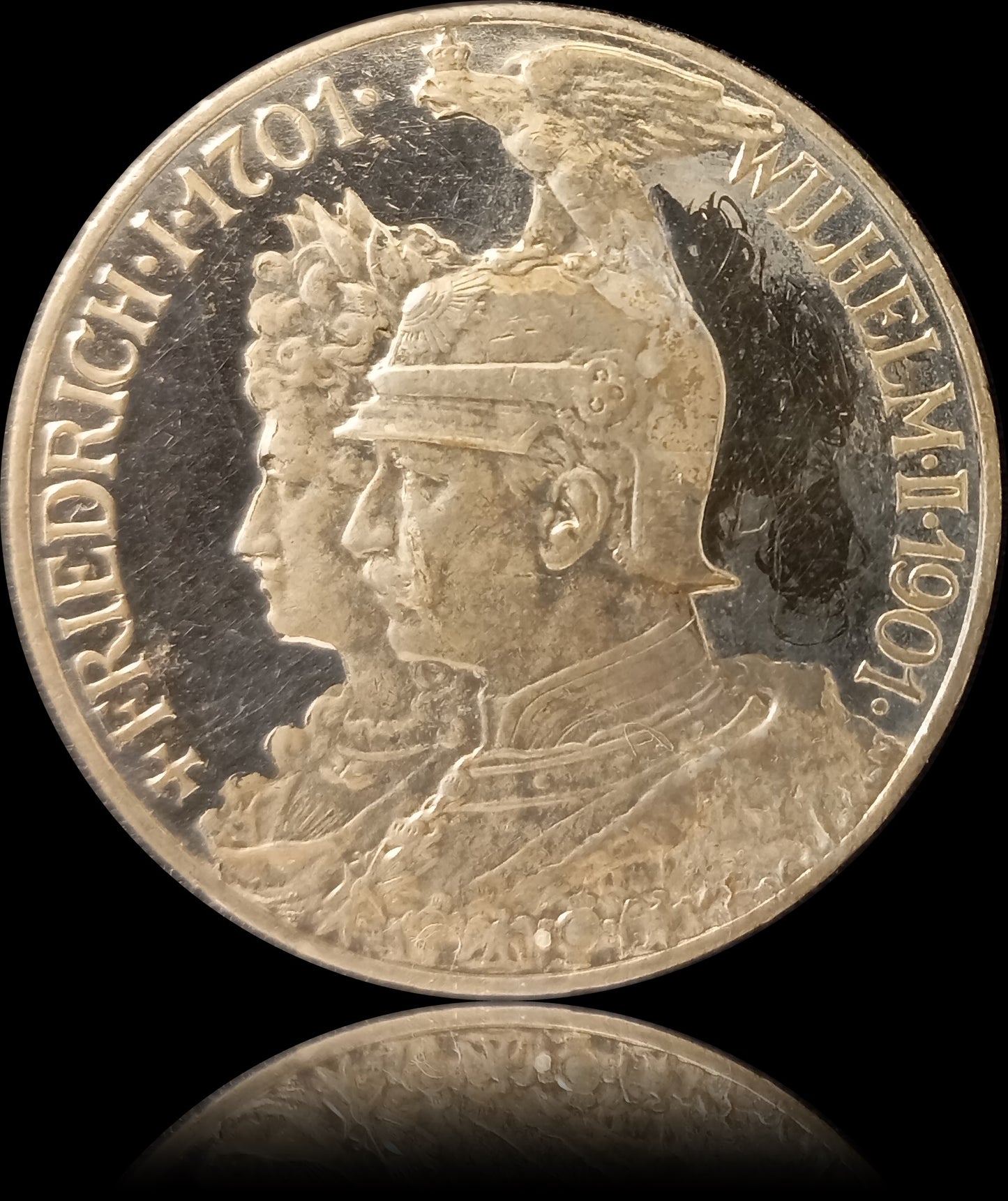 5 Mark Preußen 1901 A Silber, 200 Jahre Königreich Preußen. Deutsches Kaiserreich, Jaeger-Nr. 106