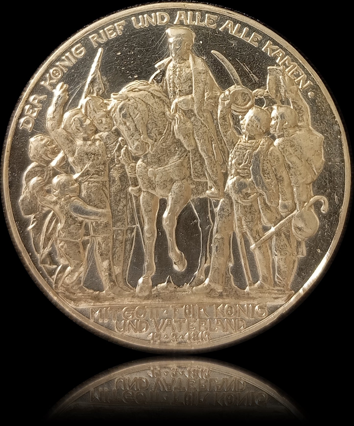 3 Mark Preußen 1913 A Silber, Befreiungskampf Preußen Deutsches Kaiserreich, Jaeger-Nr. 110