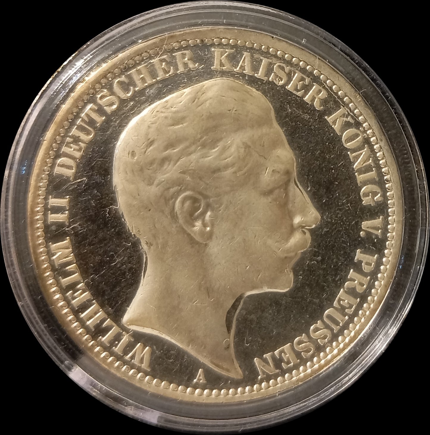 3 Mark Preußen 1908 A Silber, Kaiser Wilhelm II. Deutsches Kaiserreich, Jaeger-Nr. 103