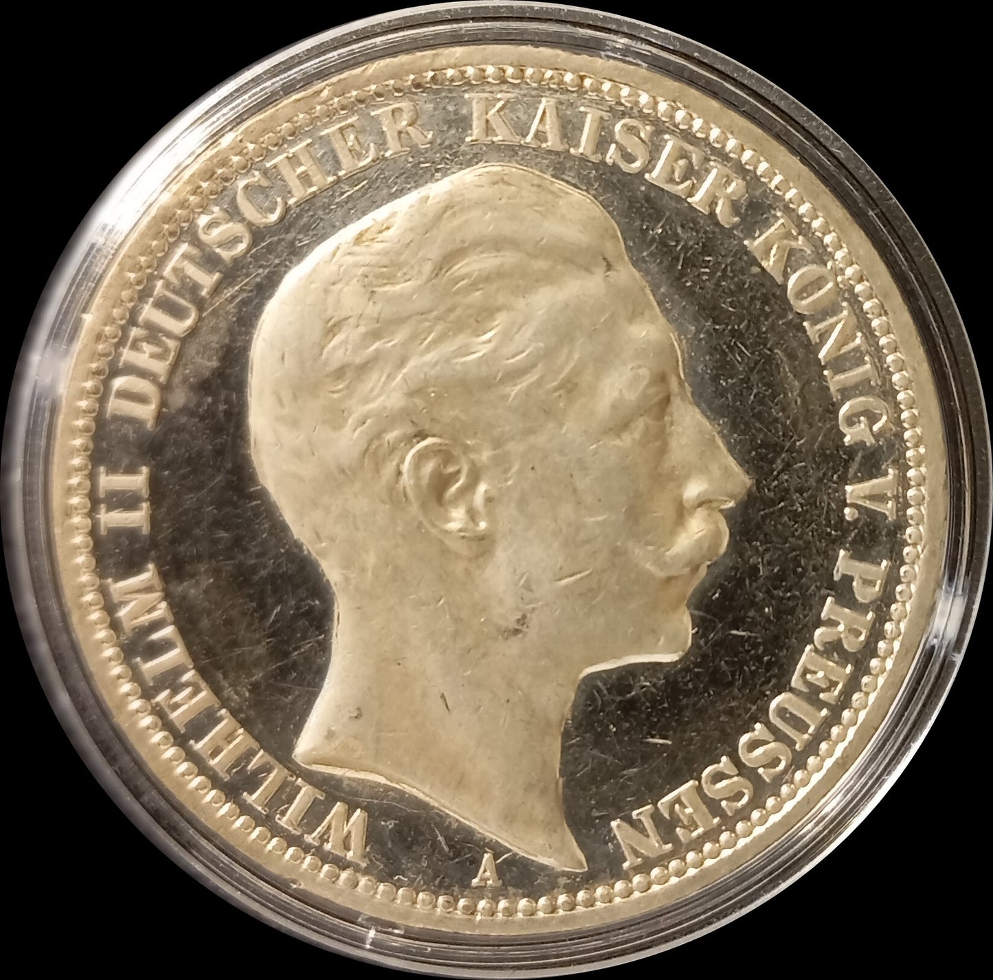 3 Mark Preußen 1910 A Silber, Kaiser Wilhelm II. Deutsches Kaiserreich, Jaeger-Nr. 103