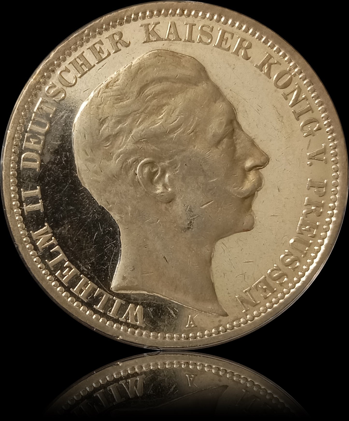 3 Mark Preußen 1910 A Silber, Kaiser Wilhelm II. Deutsches Kaiserreich, Jaeger-Nr. 103