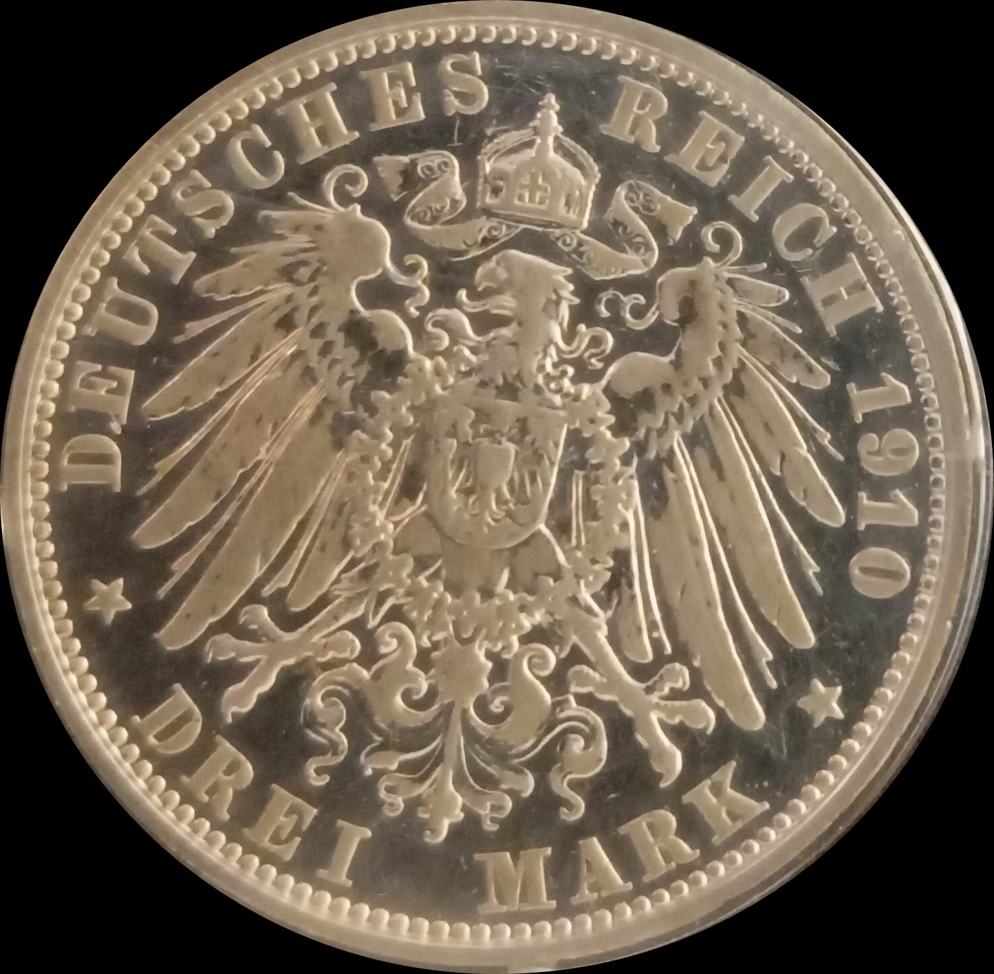 3 Mark Preußen 1910 A Silber, Kaiser Wilhelm II. Deutsches Kaiserreich, Jaeger-Nr. 103