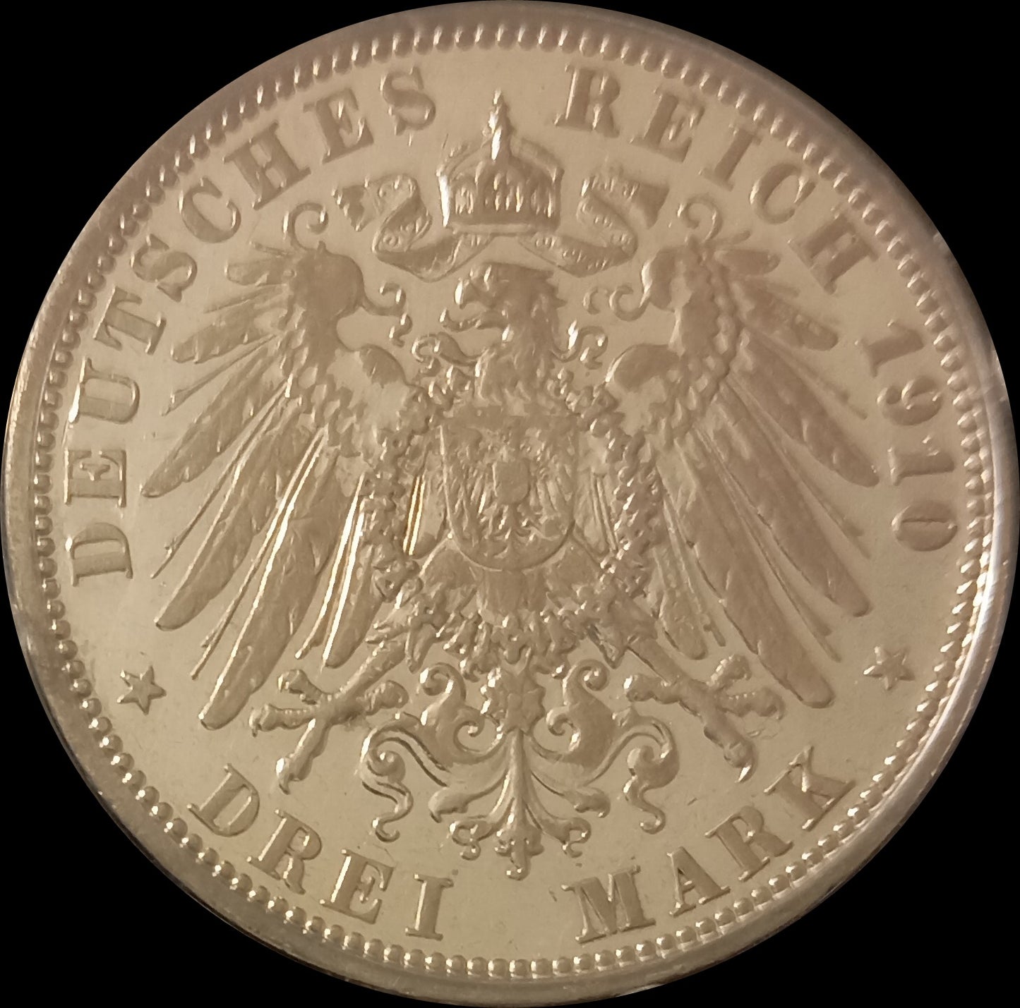 3 Mark Preußen 1910 A Silber, Kaiser Wilhelm II. Deutsches Kaiserreich, Jaeger-Nr. 103