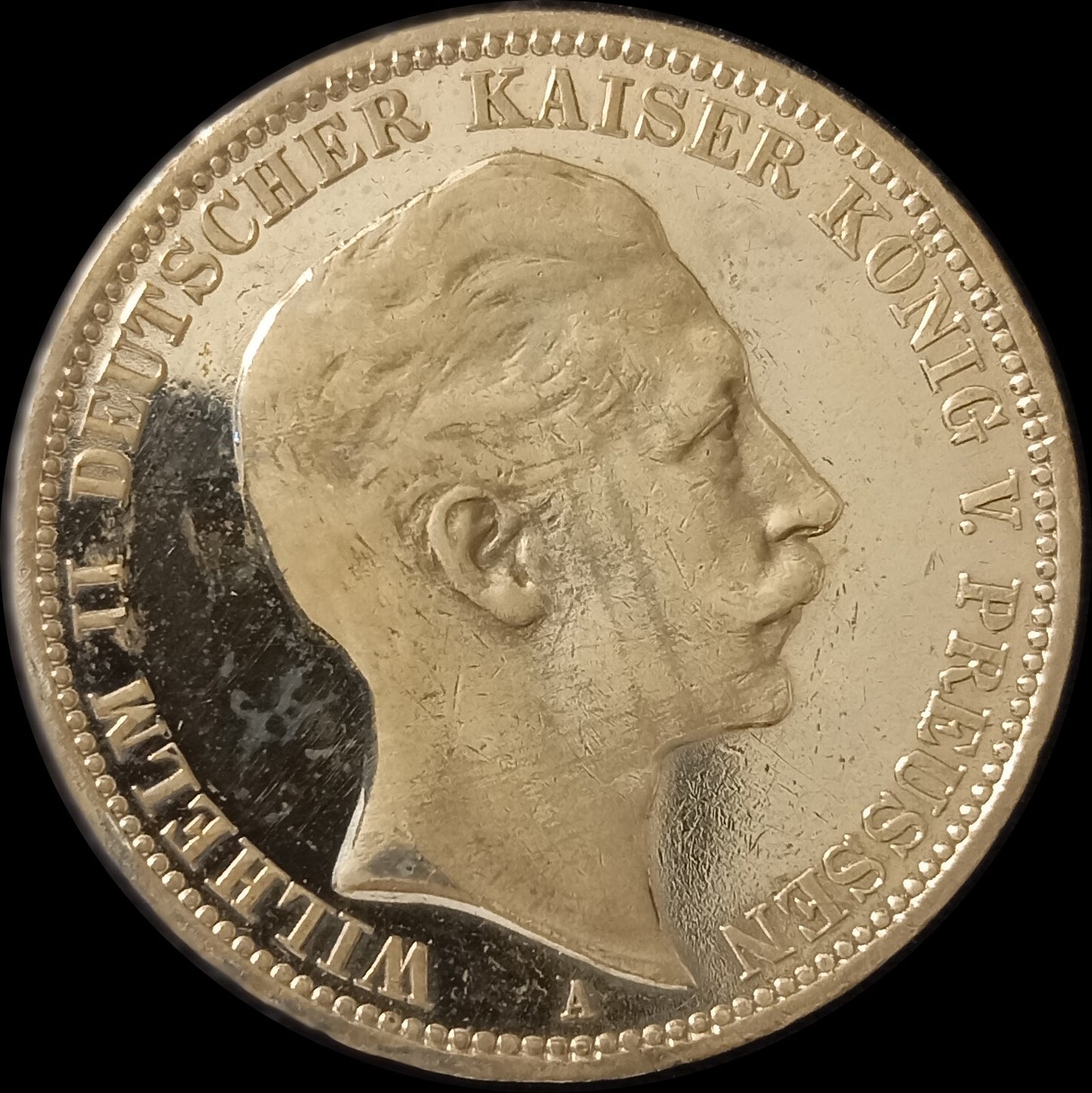 3 Mark Preußen 1911 A Silber, Kaiser Wilhelm II. Deutsches Kaiserreich, Jaeger-Nr. 103