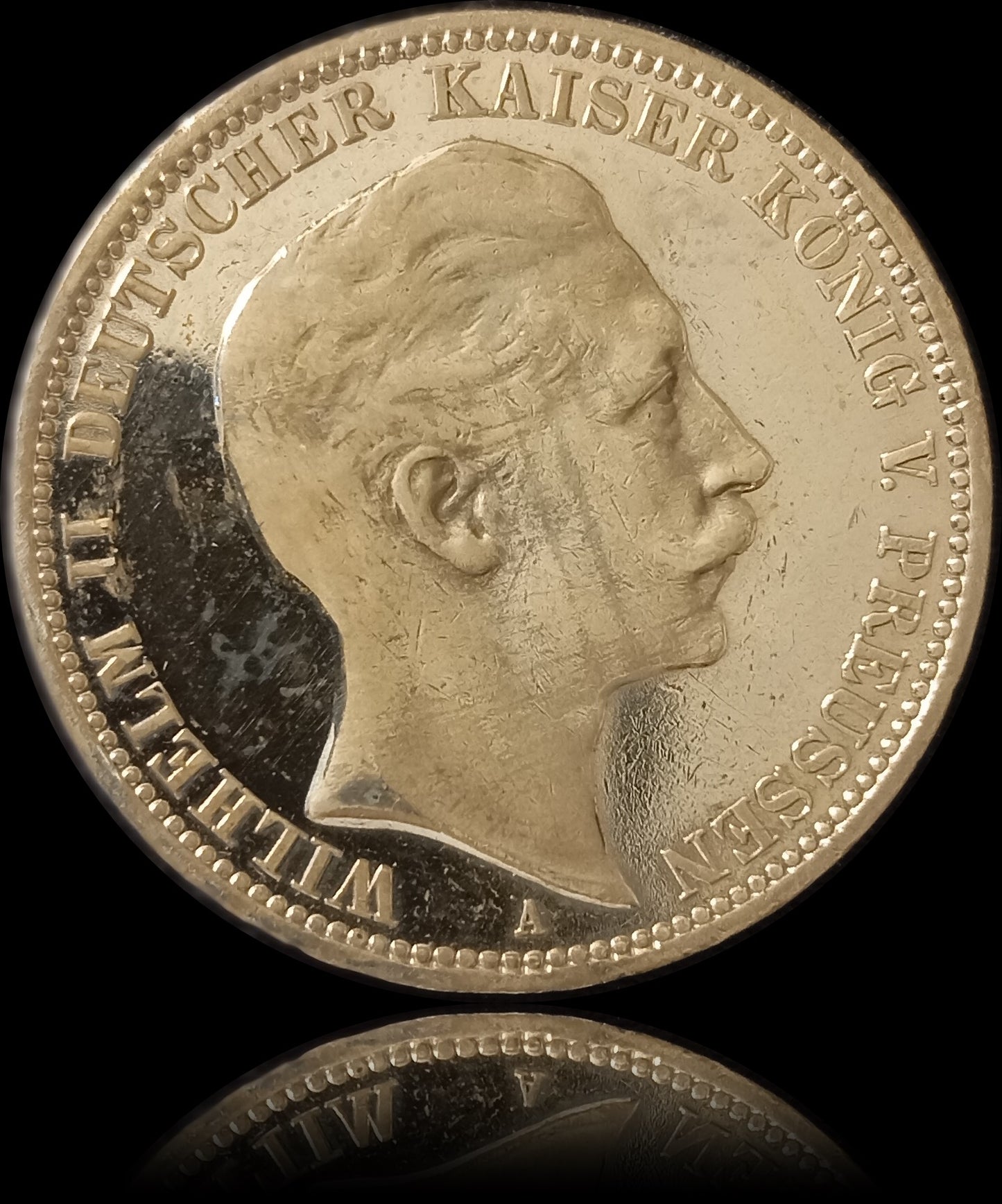 3 Mark Preußen 1911 A Silber, Kaiser Wilhelm II. Deutsches Kaiserreich, Jaeger-Nr. 103