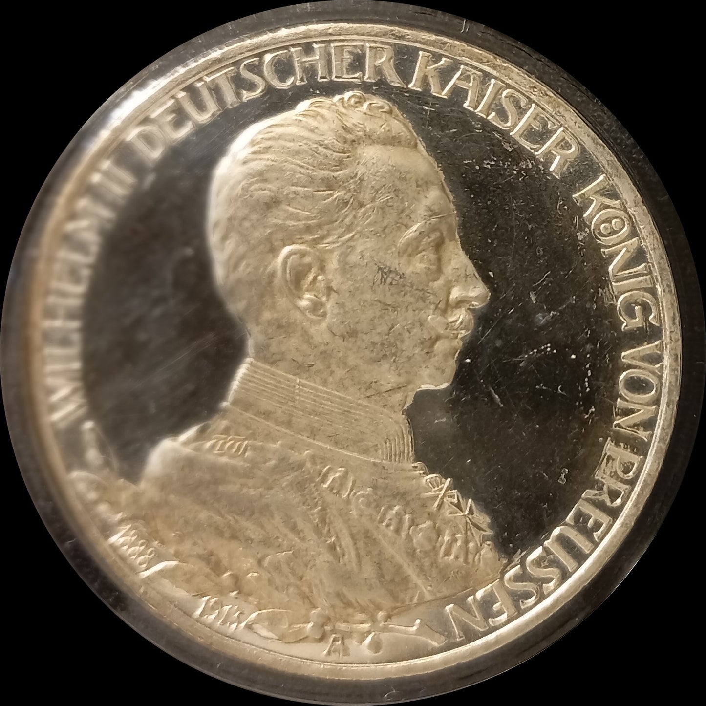 3 Mark Preußen 1913 A Silber, Kaiser Wilhelm II., 25jähriges Regierungsjubiläum, Jaeger-Nr. 112