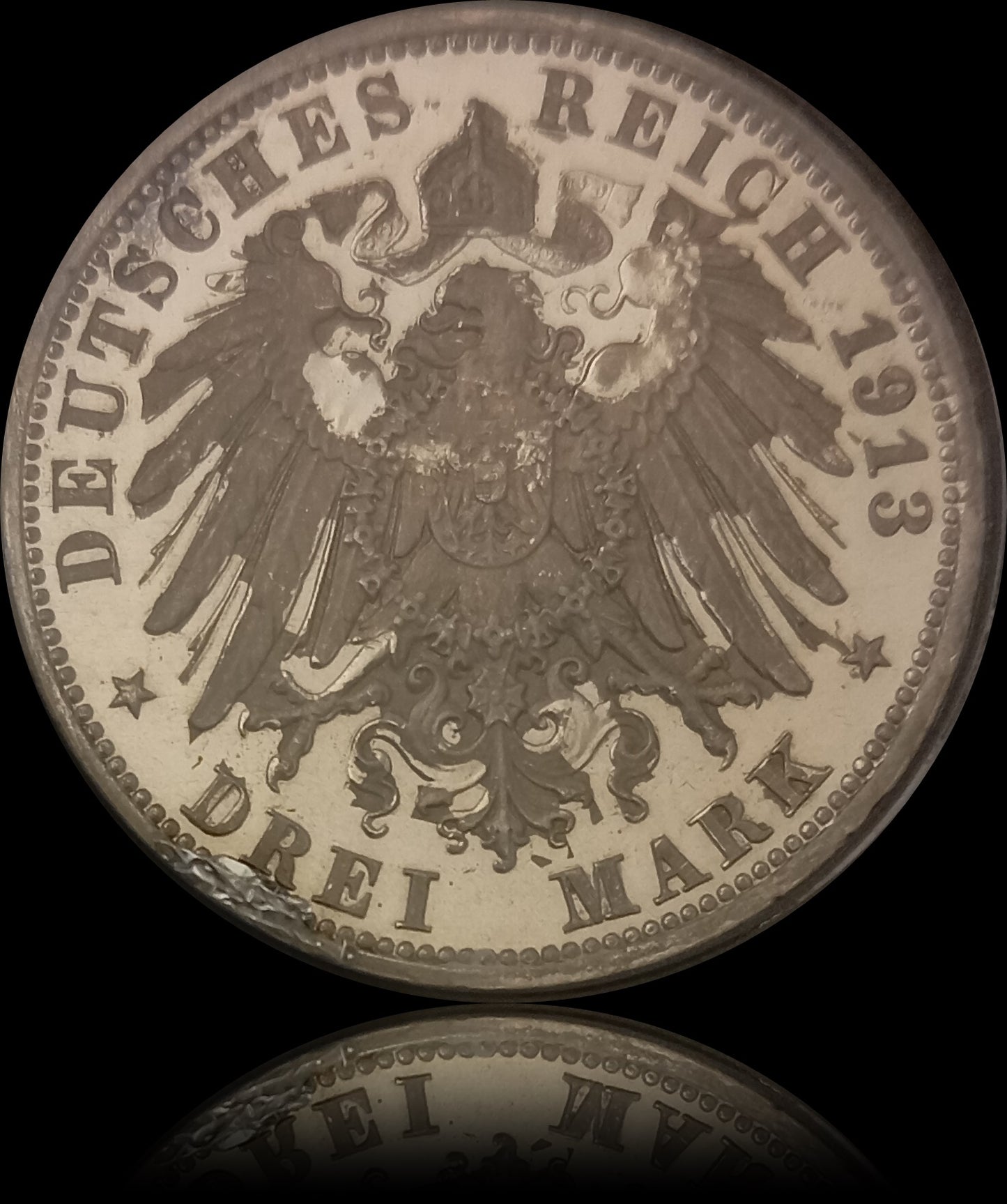 3 Mark Preußen 1913 A Silber, Kaiser Wilhelm II., 25jähriges Regierungsjubiläum, Jaeger-Nr. 112
