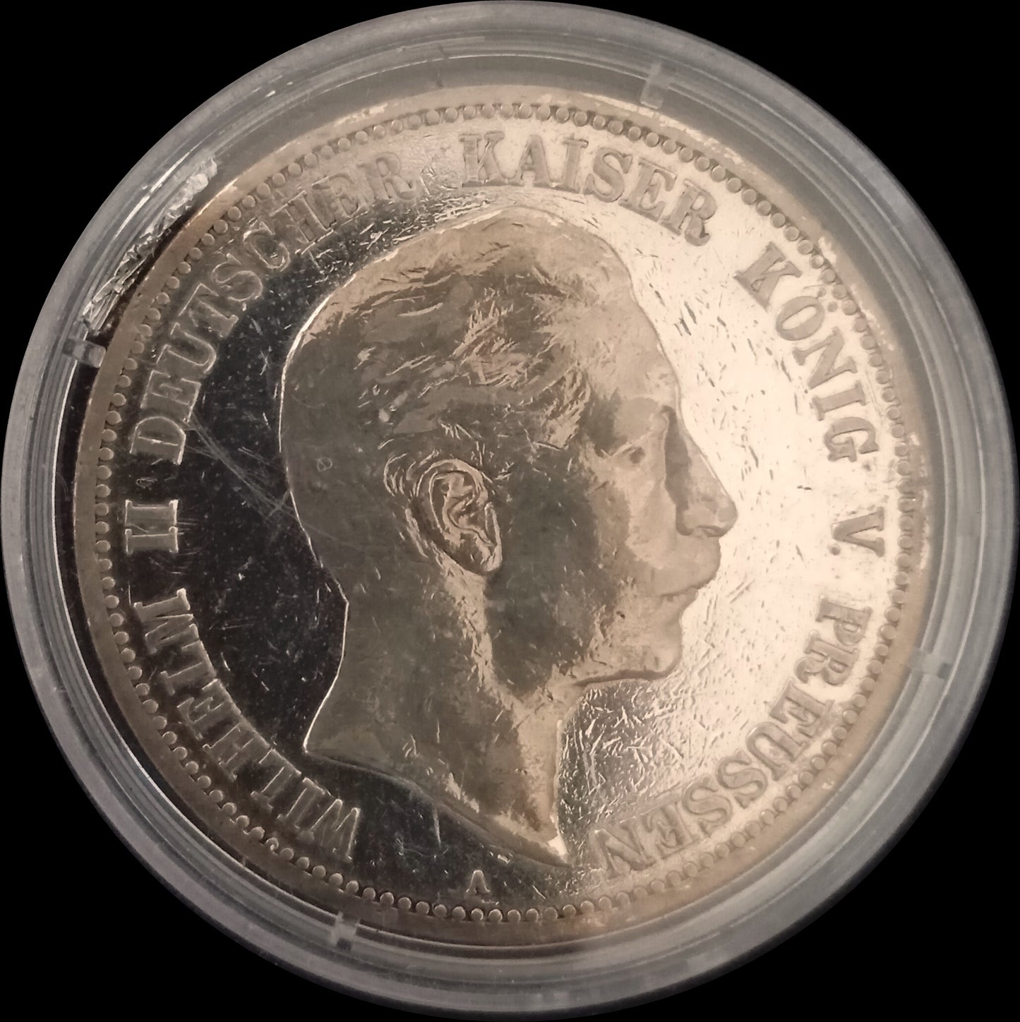 5 Mark Preußen 1888 A Silber, Kaiser Wilhelm II. Deutsches Kaiserreich, Jaeger-Nr. 101