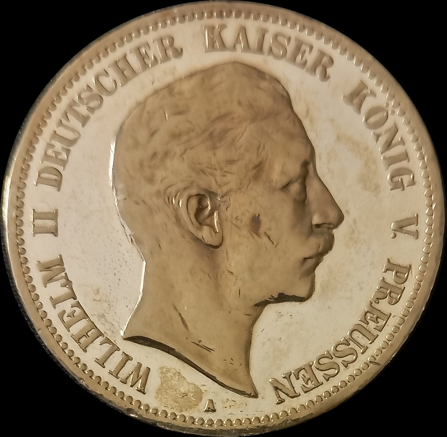 5 Mark Preußen 1891 A Silber, Kaiser Wilhelm II. Deutsches Kaiserreich, Jaeger-Nr. 104