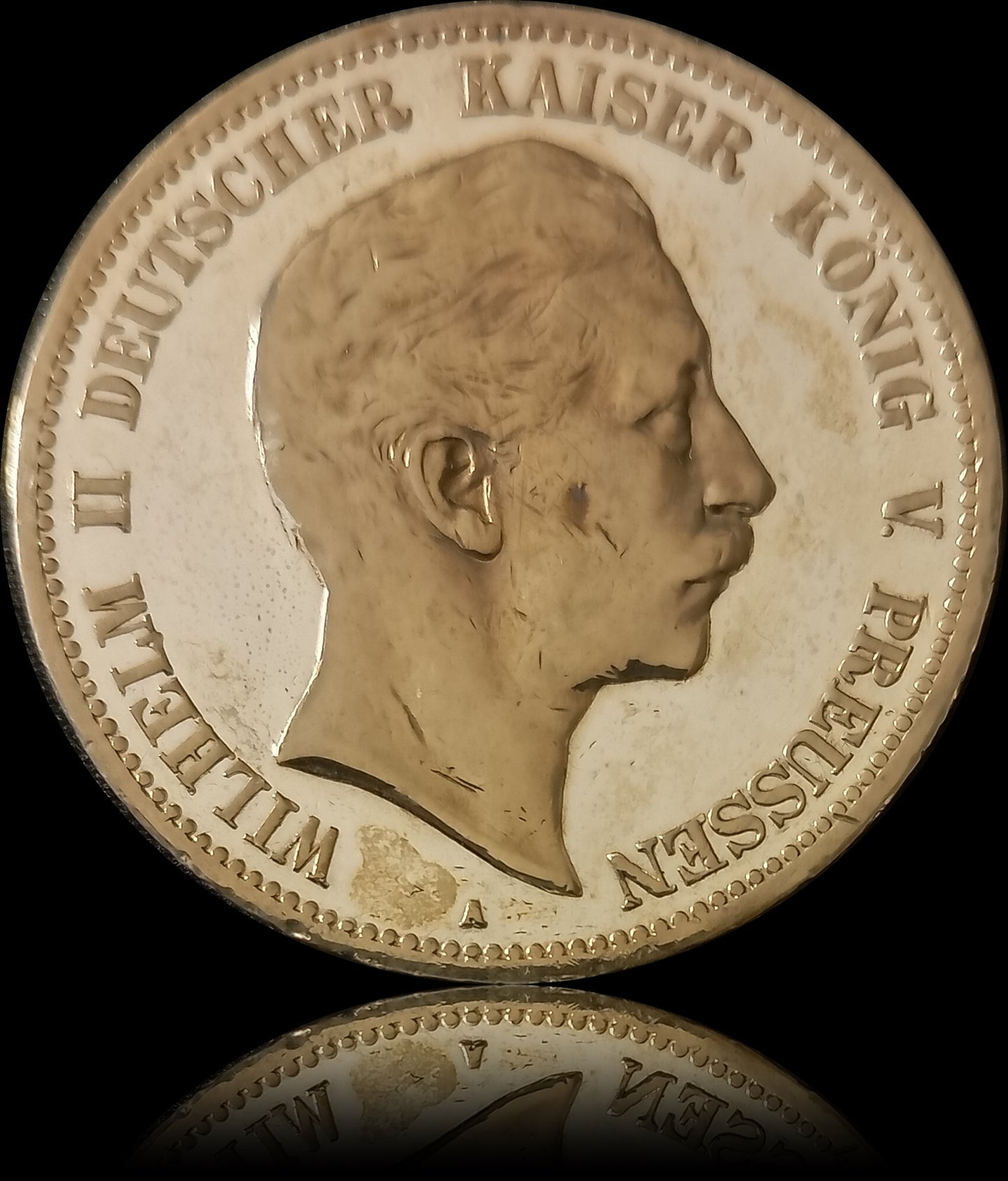 5 Mark Preußen 1891 A Silber, Kaiser Wilhelm II. Deutsches Kaiserreich, Jaeger-Nr. 104