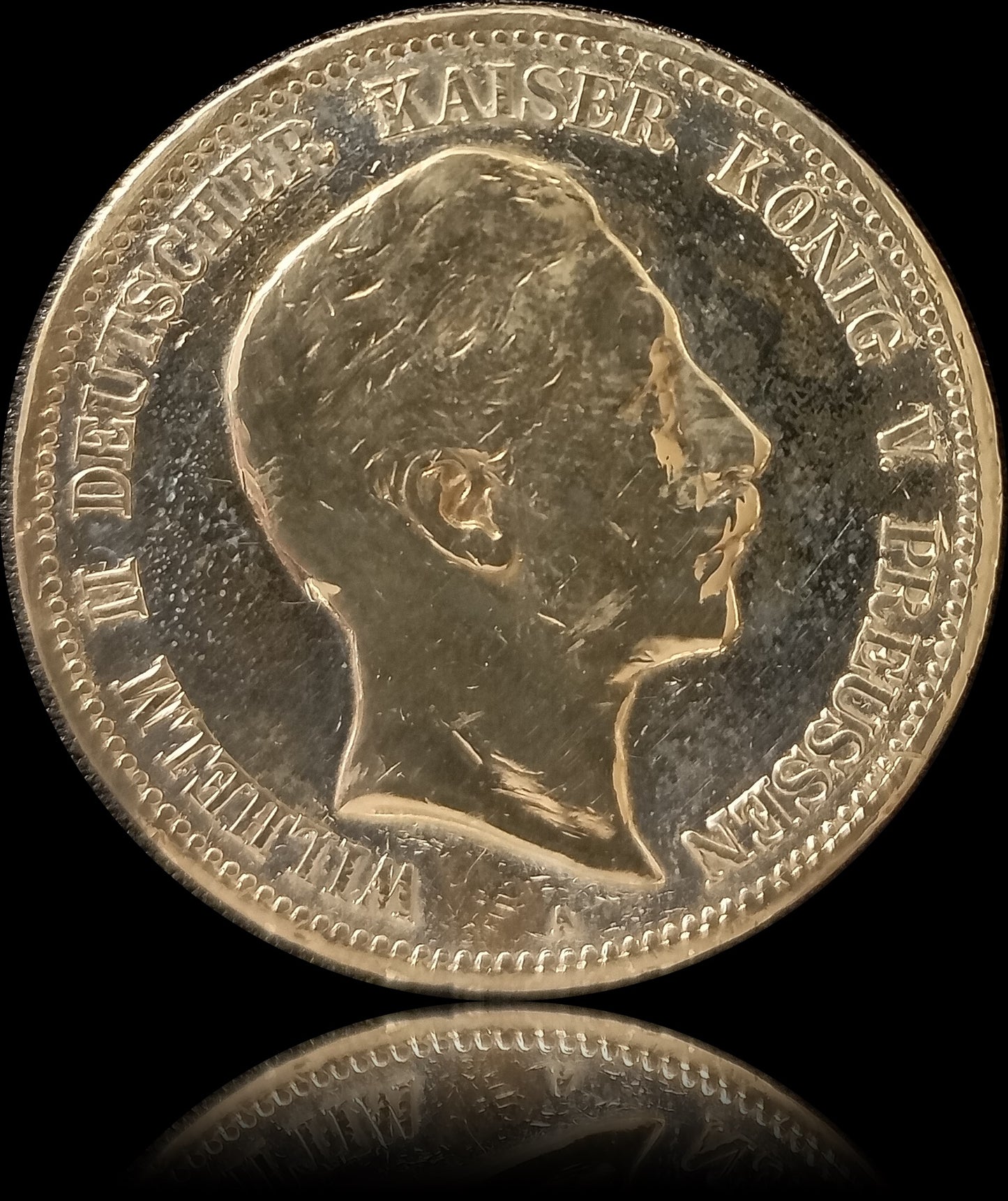 5 Mark Preußen 1891 A Silber, Kaiser Wilhelm II. Deutsches Kaiserreich, Jaeger-Nr. 104