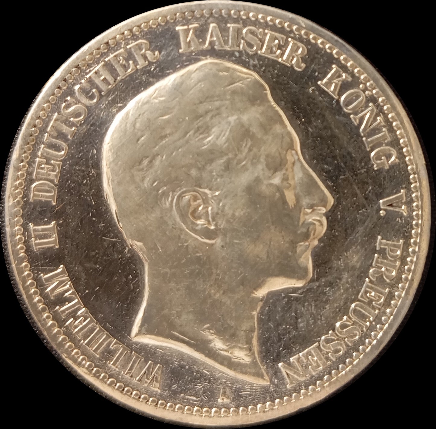 5 Mark Preußen 1892 A Silber, Kaiser Wilhelm II. Deutsches Kaiserreich, Jaeger-Nr. 104