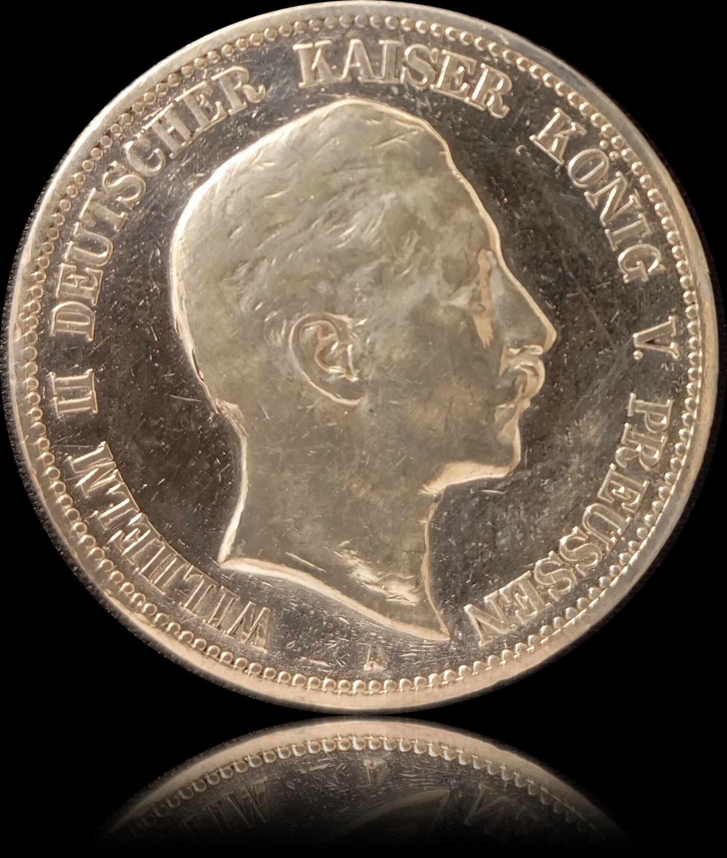 5 Mark Preußen 1892 A Silber, Kaiser Wilhelm II. Deutsches Kaiserreich, Jaeger-Nr. 104