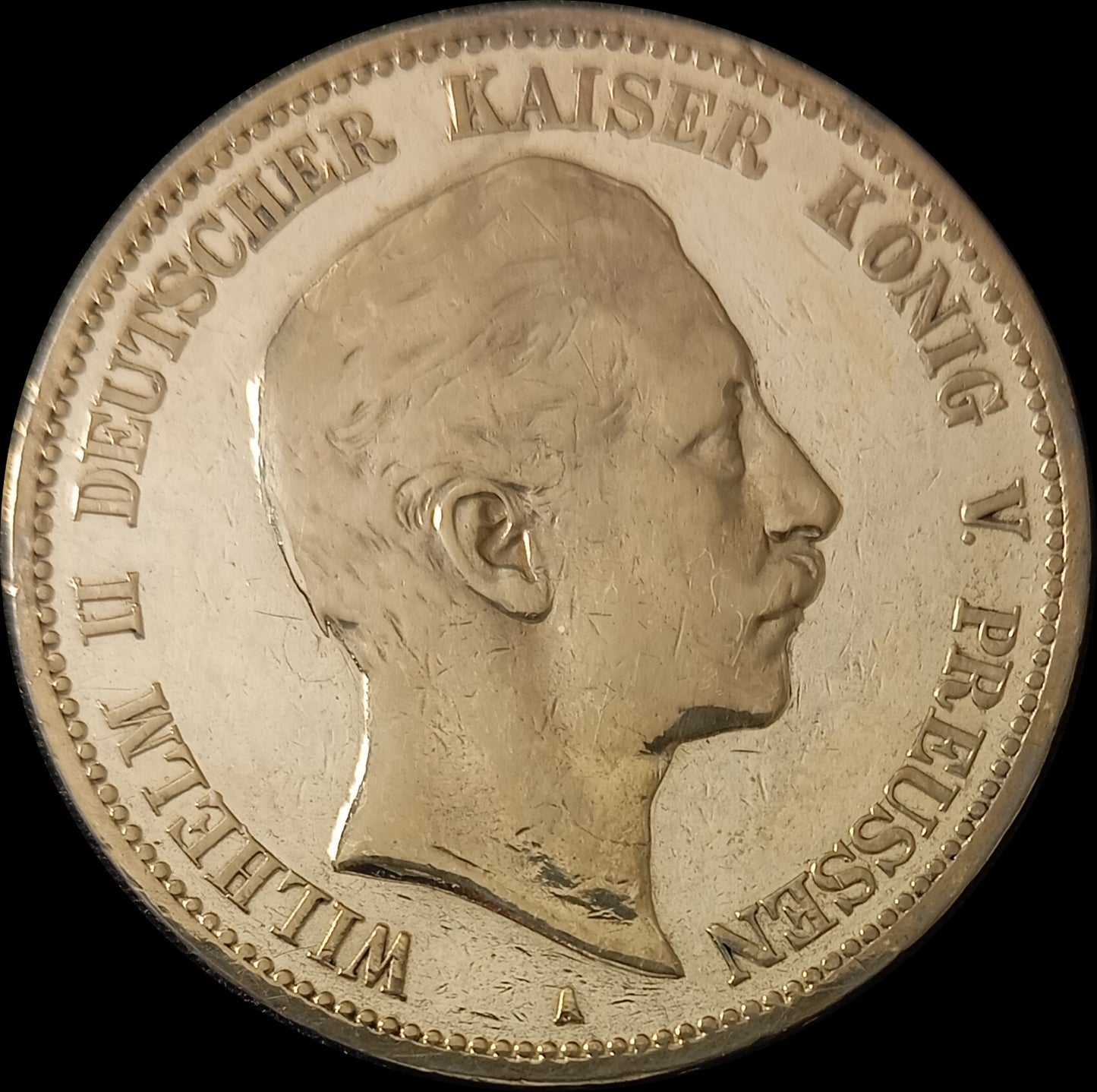 5 Mark Preußen 1892 A Silber, Kaiser Wilhelm II. Deutsches Kaiserreich, Jaeger-Nr. 104