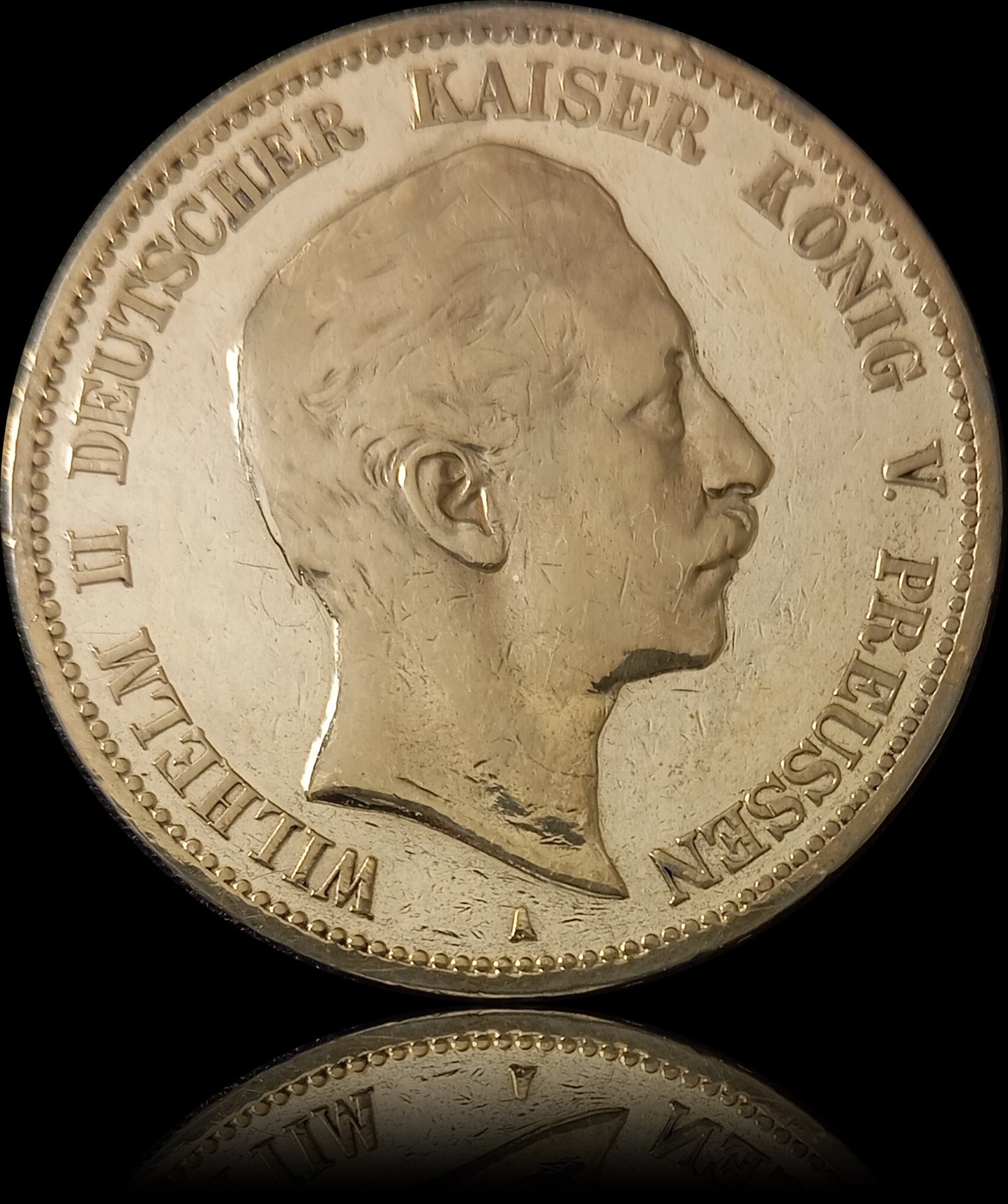 5 Mark Preußen 1892 A Silber, Kaiser Wilhelm II. Deutsches Kaiserreich, Jaeger-Nr. 104