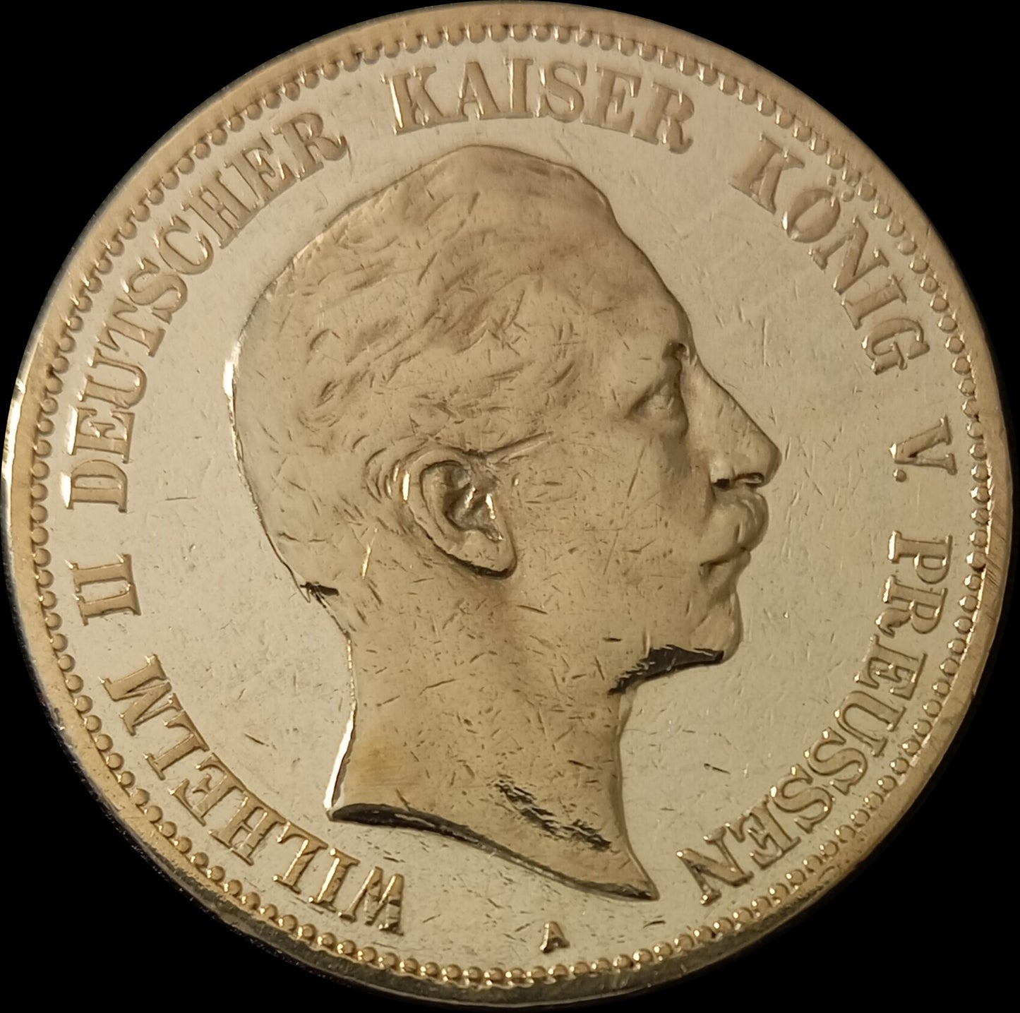 5 Mark Preußen 1893 A Silber, Kaiser Wilhelm II. Deutsches Kaiserreich, Jaeger-Nr. 104